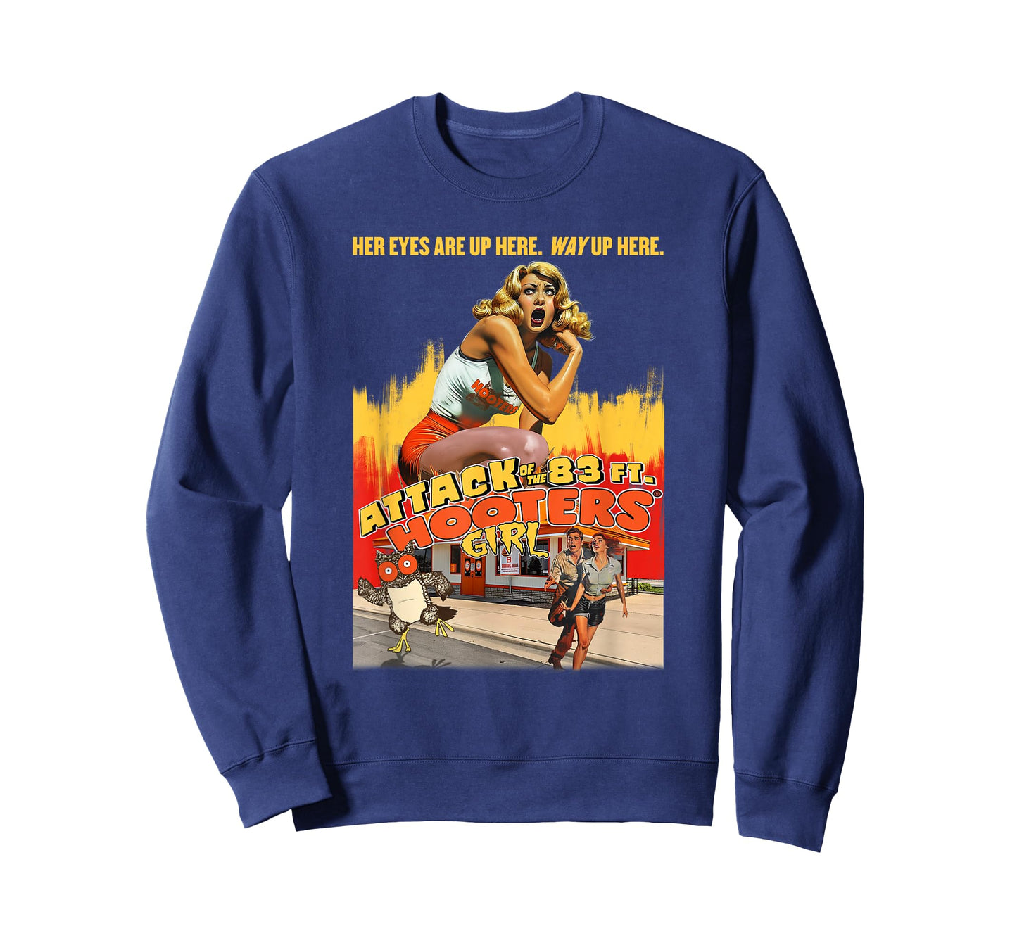 Hooters Attack of The 83ft Hooters Girl Funny B-Movie Retro T-Shirt