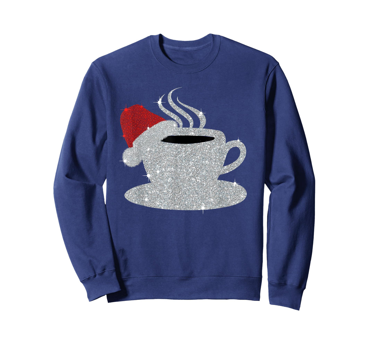 Christmas Hot Coffee Cup Santa's Hat Xmas Holidays Gift Tee T-Shirt