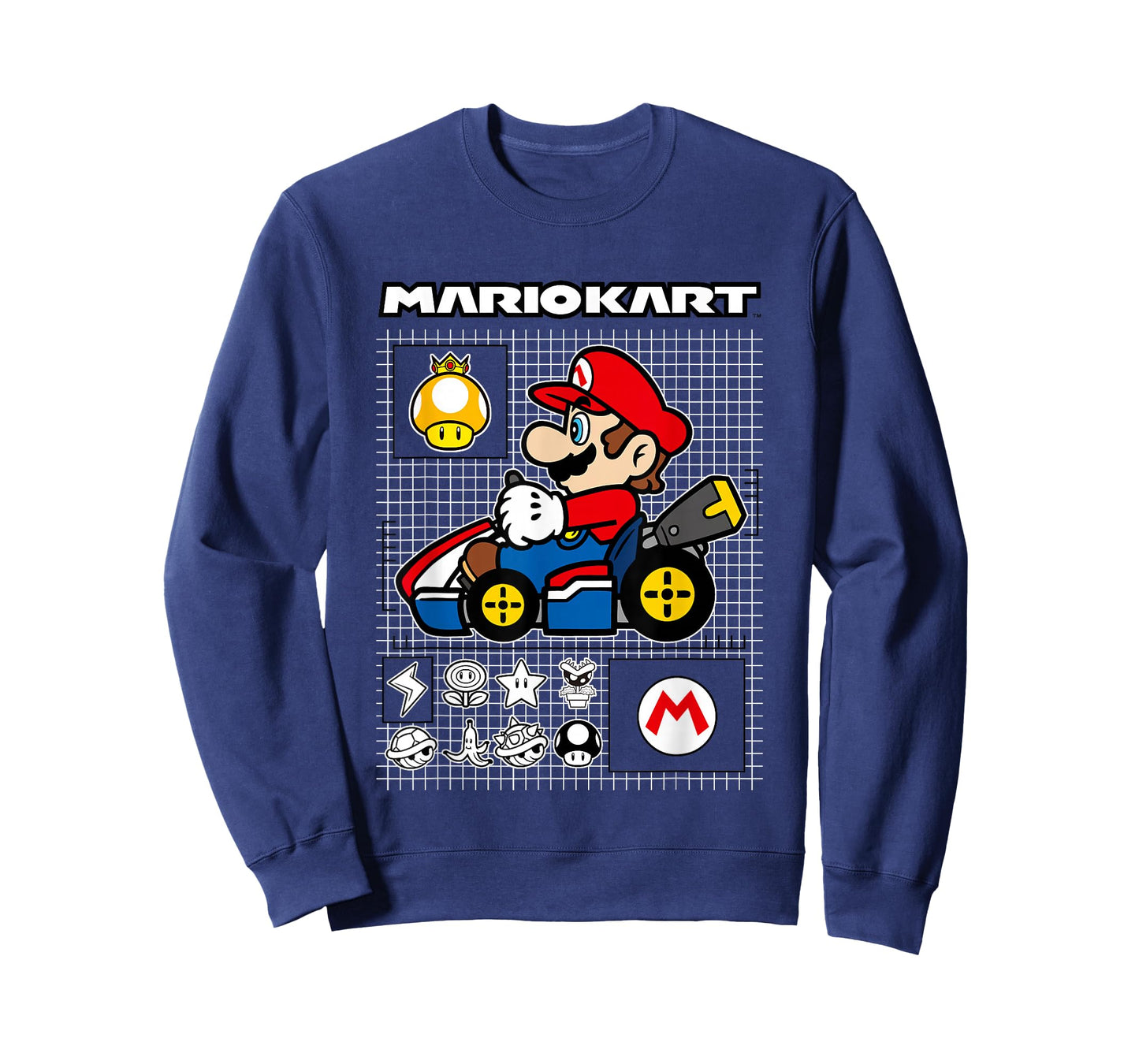 Mario Kart Rally Driver Schematics Mario T-Shirt