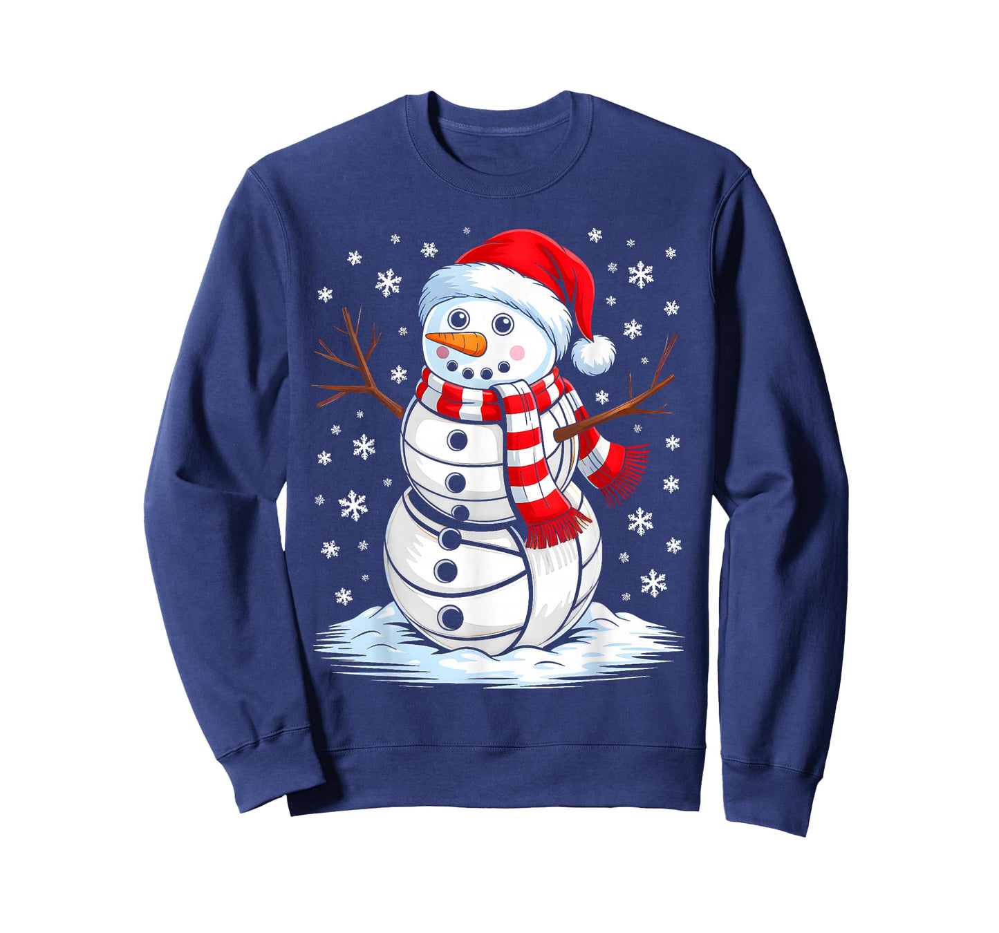 Funny Christmas Volleyball Snowman Xmas Sport Men Boys T-Shirt
