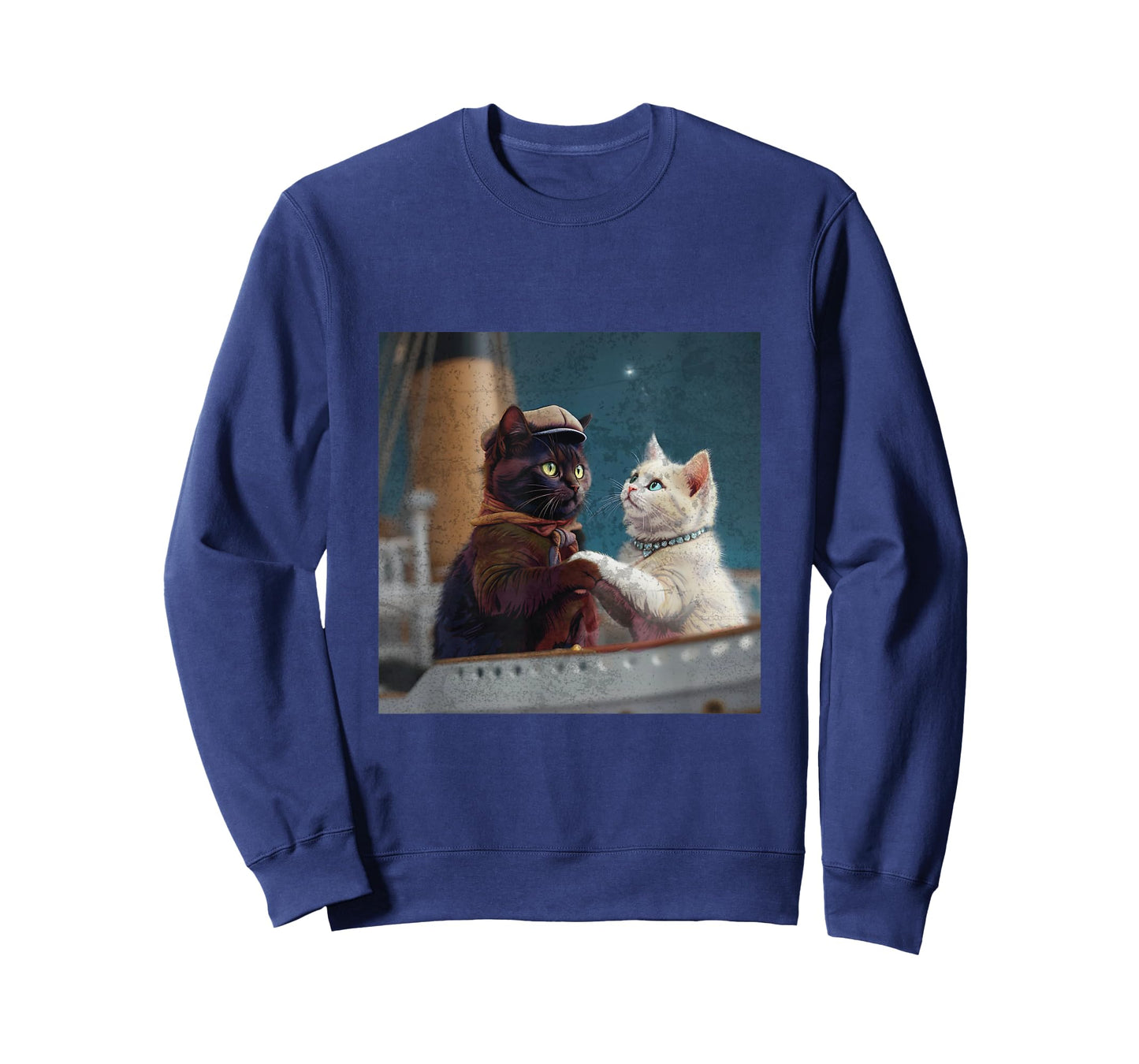Funny Titanic Movie Cat Meme RMS Cruise Ship Men Women T-Shirt