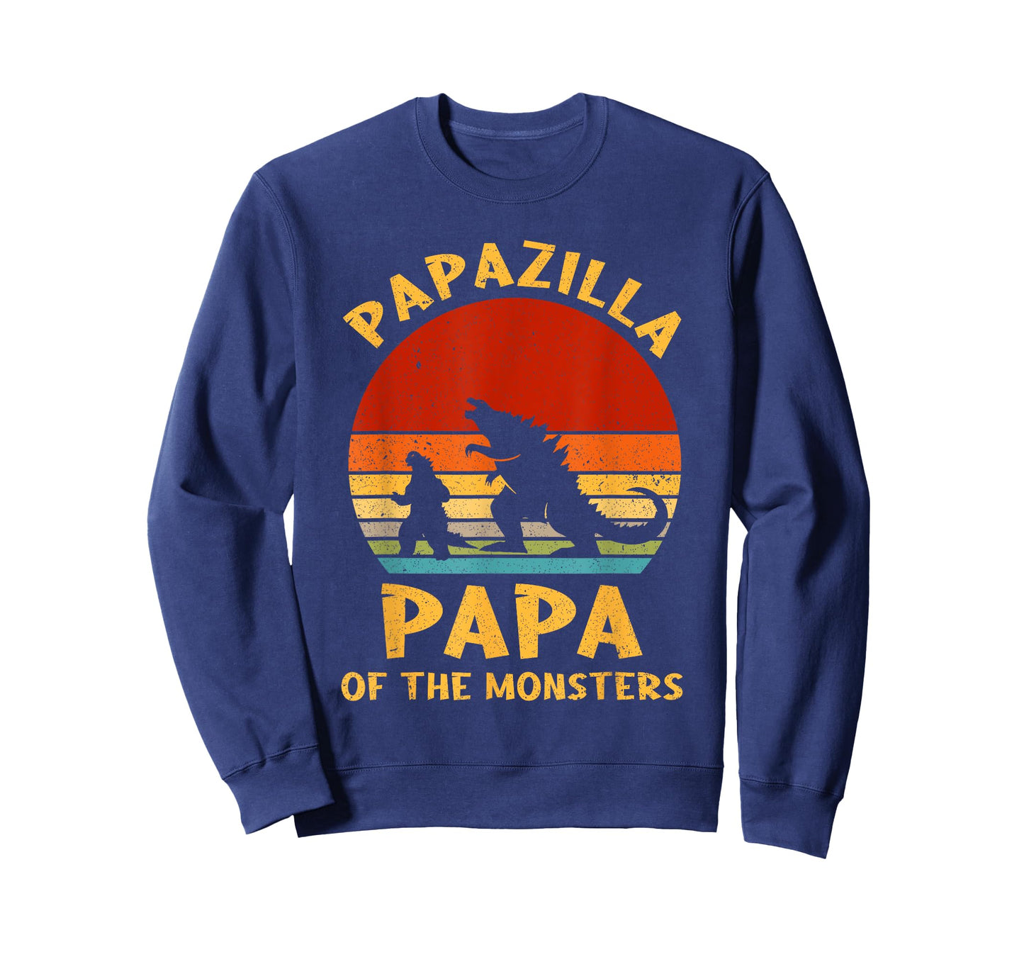 Funny Dad Papazilla Papa Of Monsters Halloween Fathers Day T-Shirt