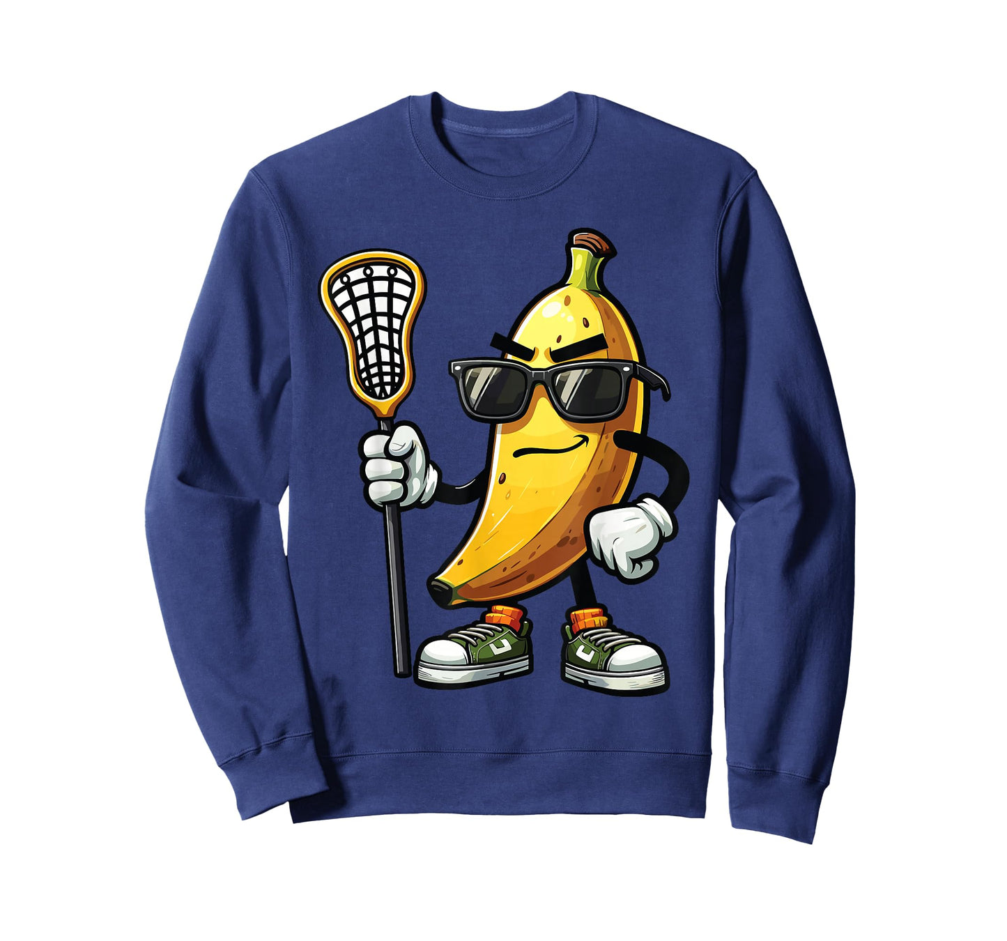 Banana Playing Lacrosse Funny Youth Boys Lacrosse Goalie T-Shirt