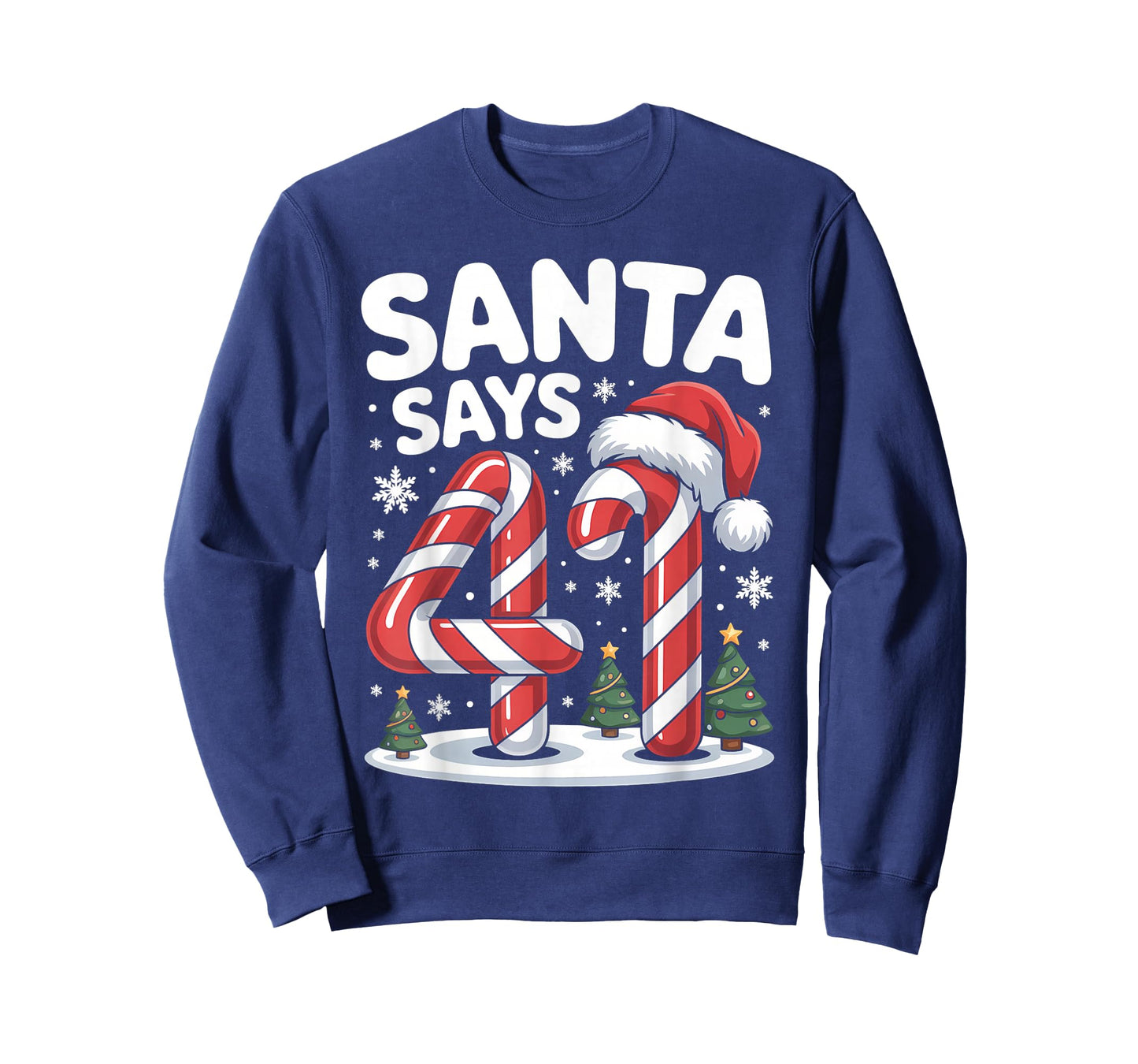 Santa Says 41 Four One Meme Christmas Gen Alpha Boys Girls T-Shirt