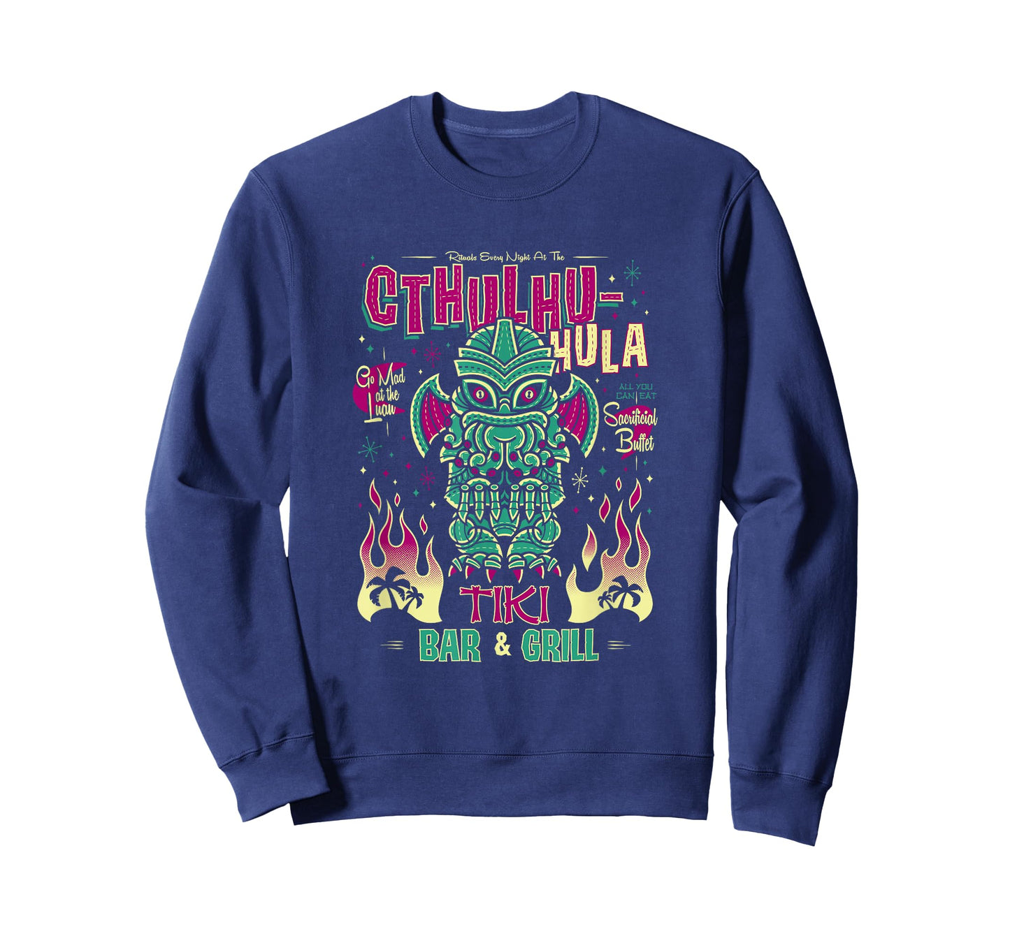 Cthulhu Tiki Bar - Creepy Cute Hawaiian Love Craft Monster T-Shirt