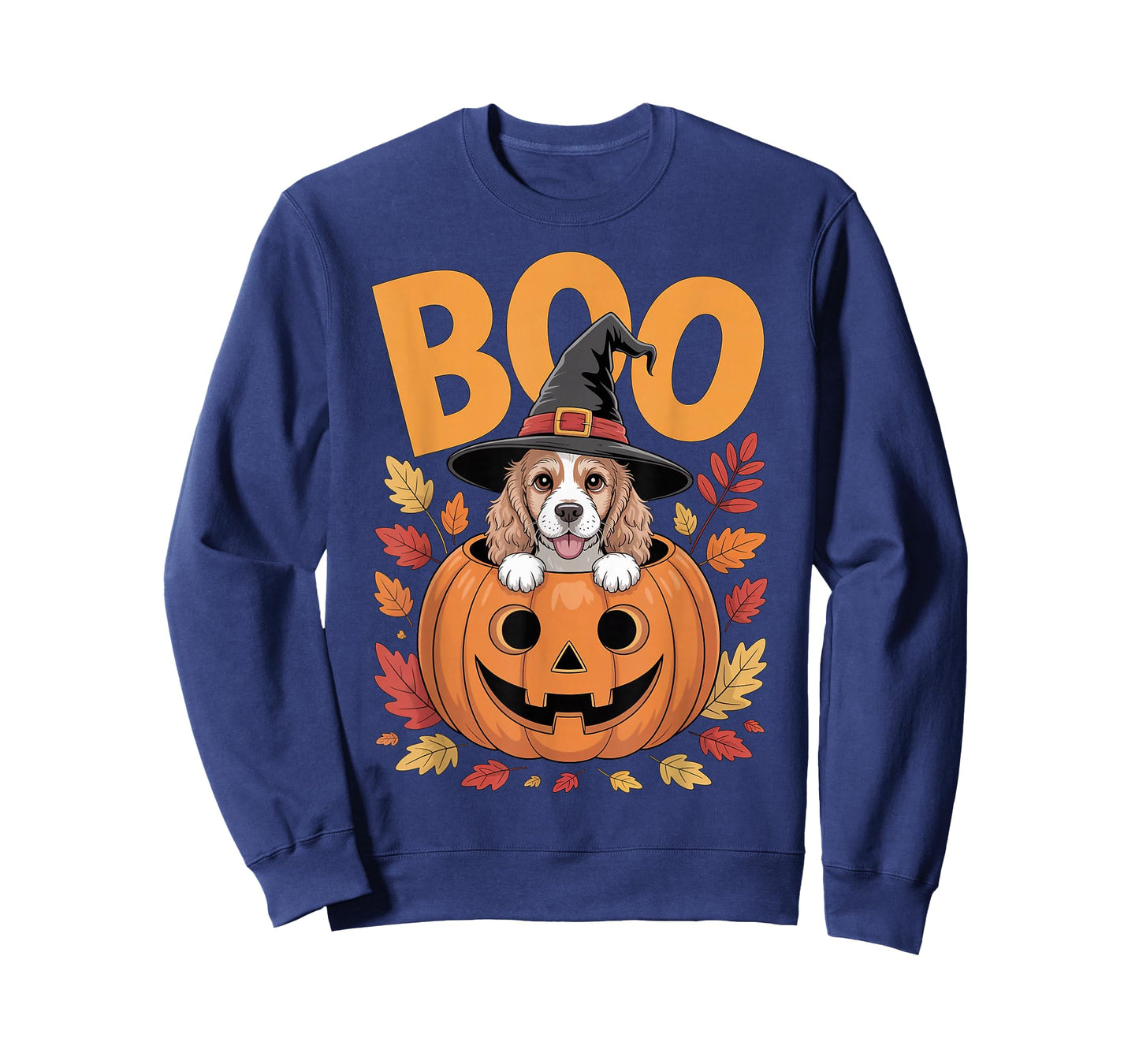 Cocker Costume on Pumpkin Halloween Cocker Spaniel T-Shirt