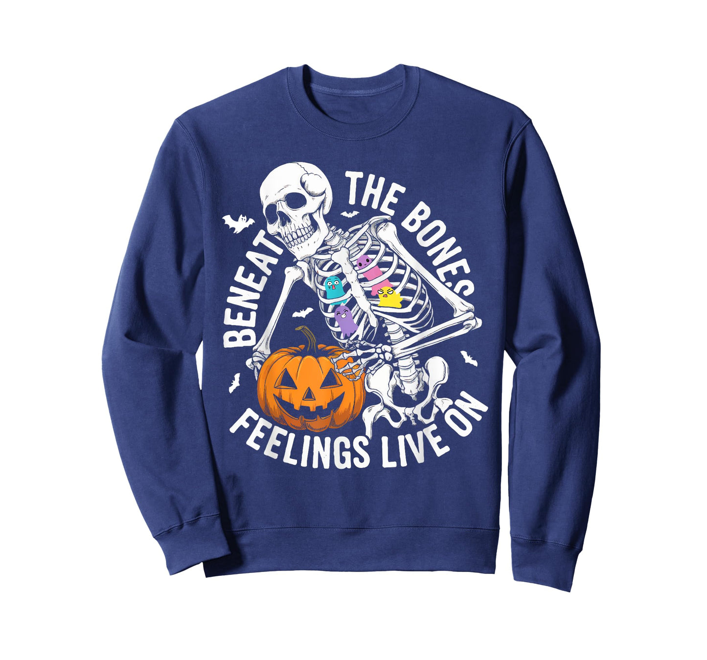 Mental Health Awareness Skeleton Ghosts Halloween Cool Art T-Shirt