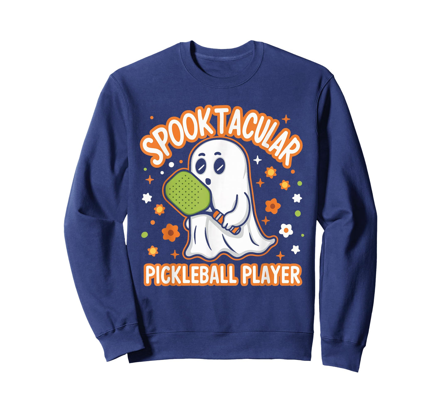 Spooktacular Pickleball Player Ghost Pumpkin T-Shirt