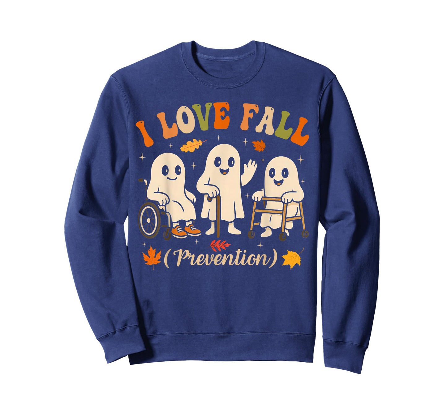 Ghost I Love Fall Prevention Physical Therapy Nurse PT OT T-Shirt