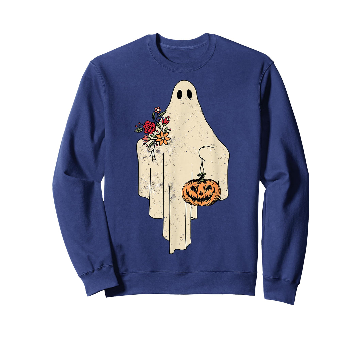 Vintage Floral Ghost Cute Halloween Costume Funny Graphic T-Shirt