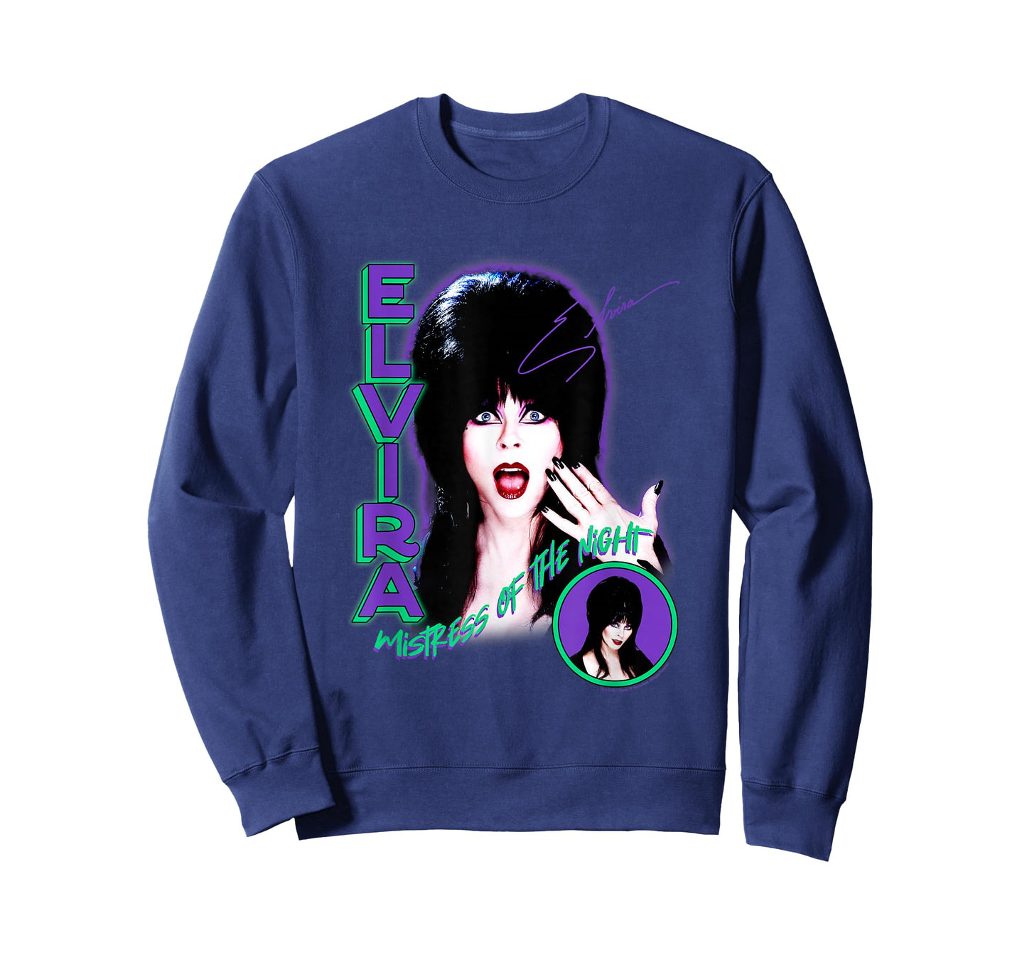Elvira, Mistress of The Dark Purple and Green Horror T-Shirt