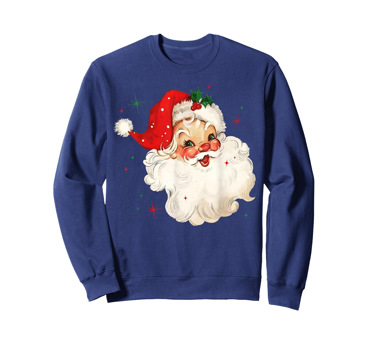 Retro Vintage Santa Claus Merry Christmas Holiday Season T-Shirt