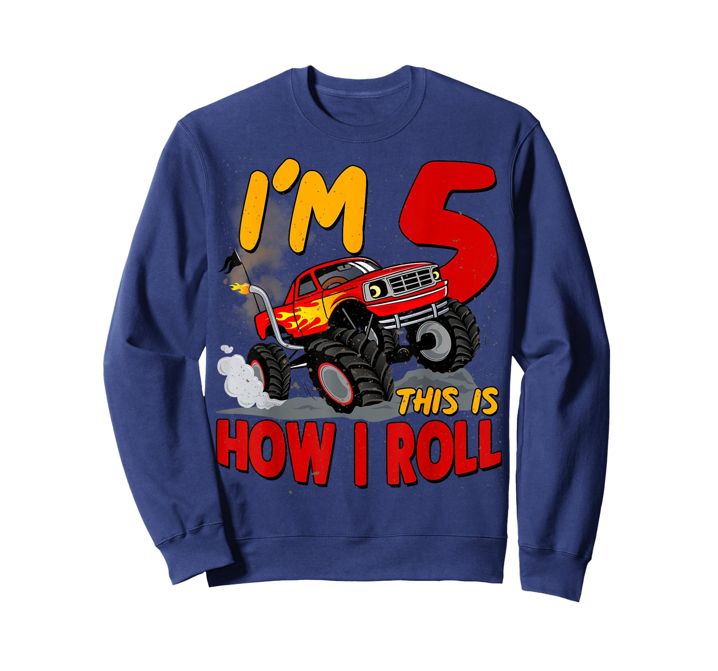 5th Birtdhay T Shirt Monster Truck 5 Years Old Boy Gift T-Shirt