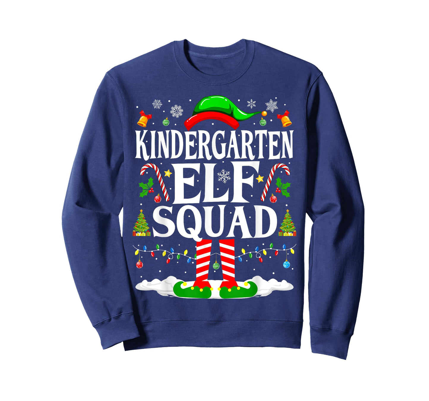 Kindergarten Elf Squad Xmas Funny Christmas Kindergarten Elf T-Shirt