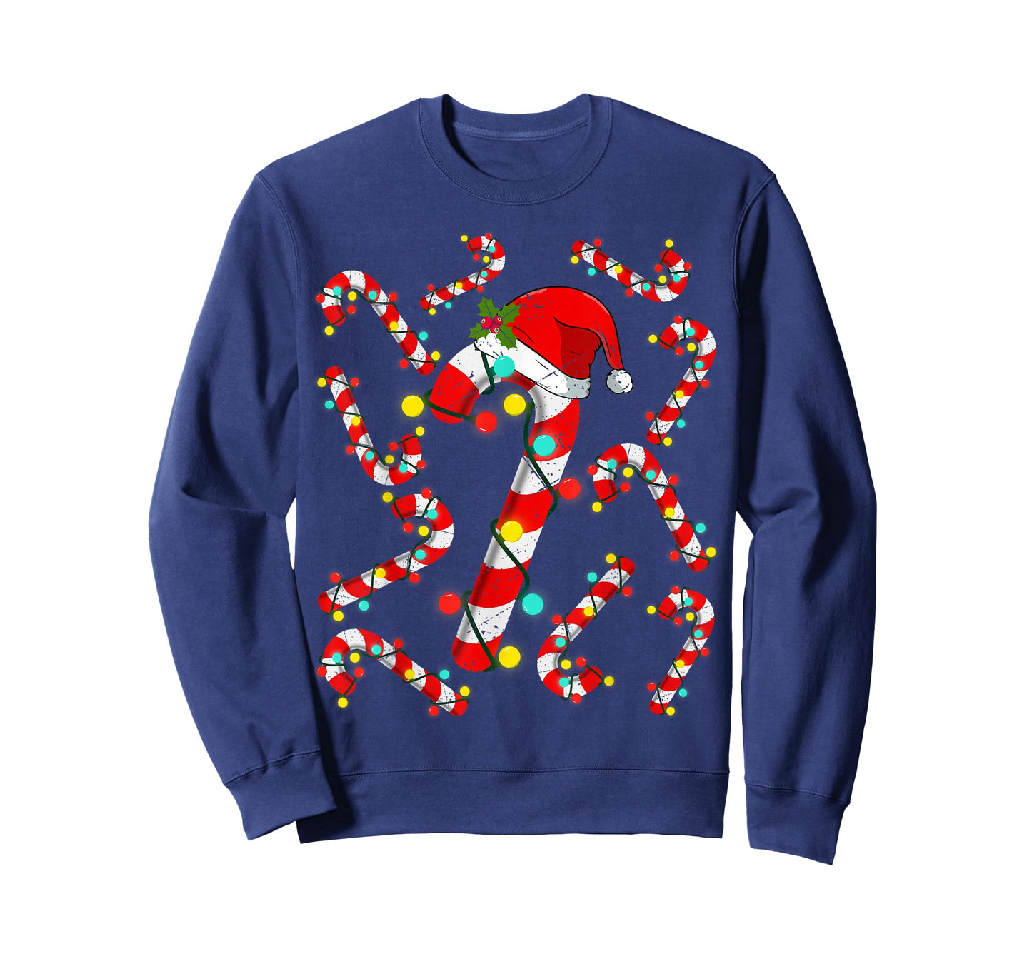 Christmas Candy Cane Santa Xmas Kids Toddler Youth Women Men T-Shirt