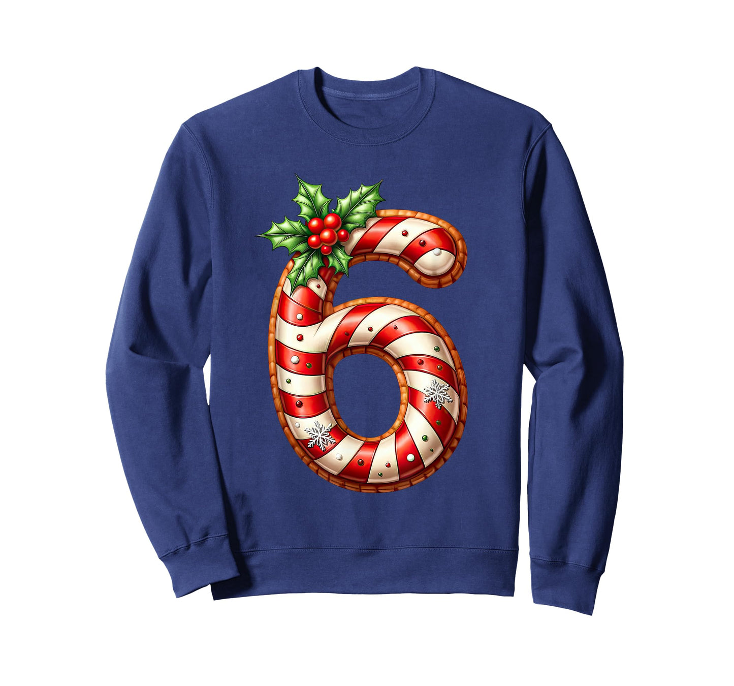 Christmas Six Seven 6 7 Meme Candy Cane Boys Girls Men Women T-Shirt
