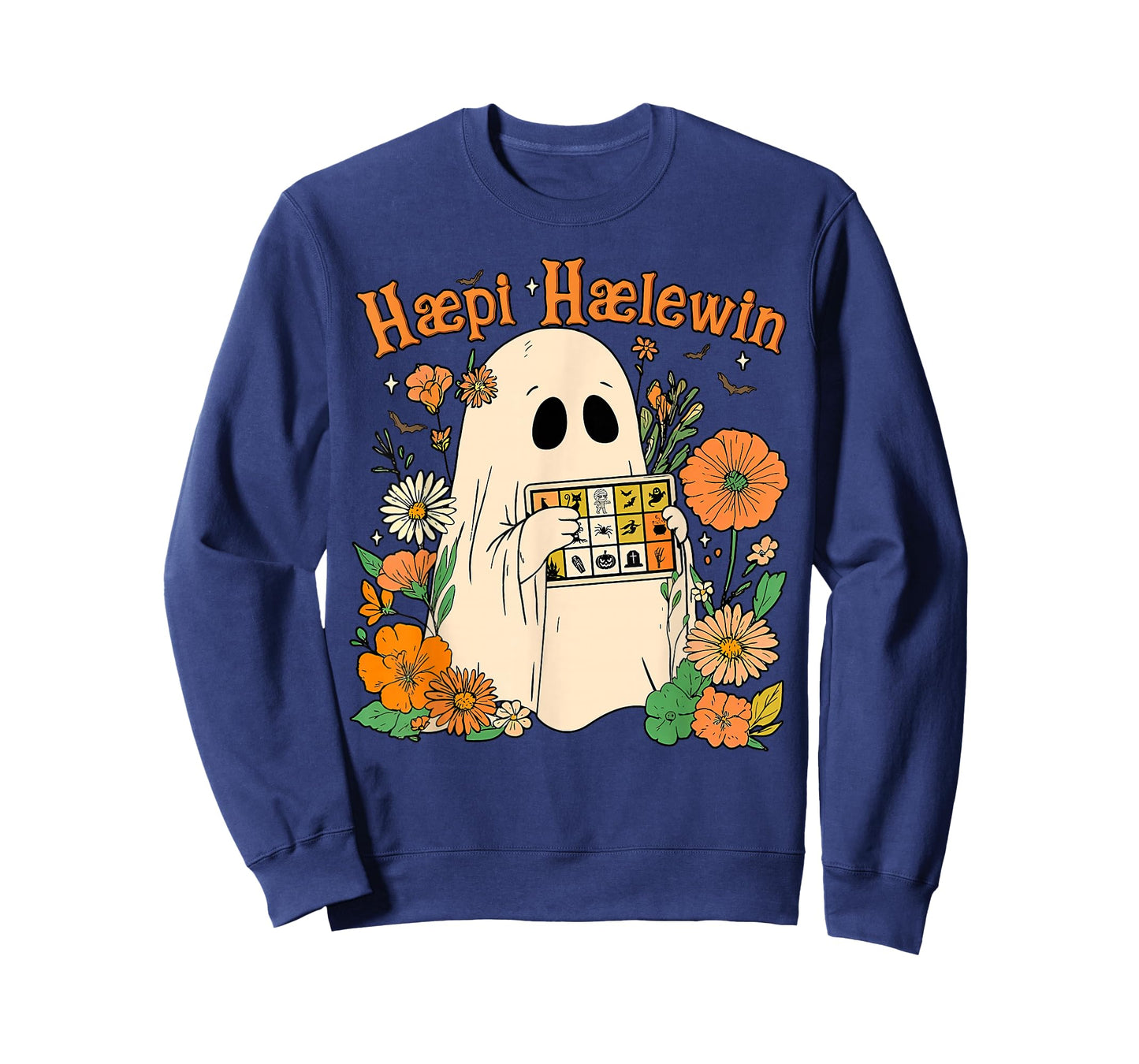 Halloween Speech Therapy Floral Ghost AAC SLP Spooky Season T-Shirt