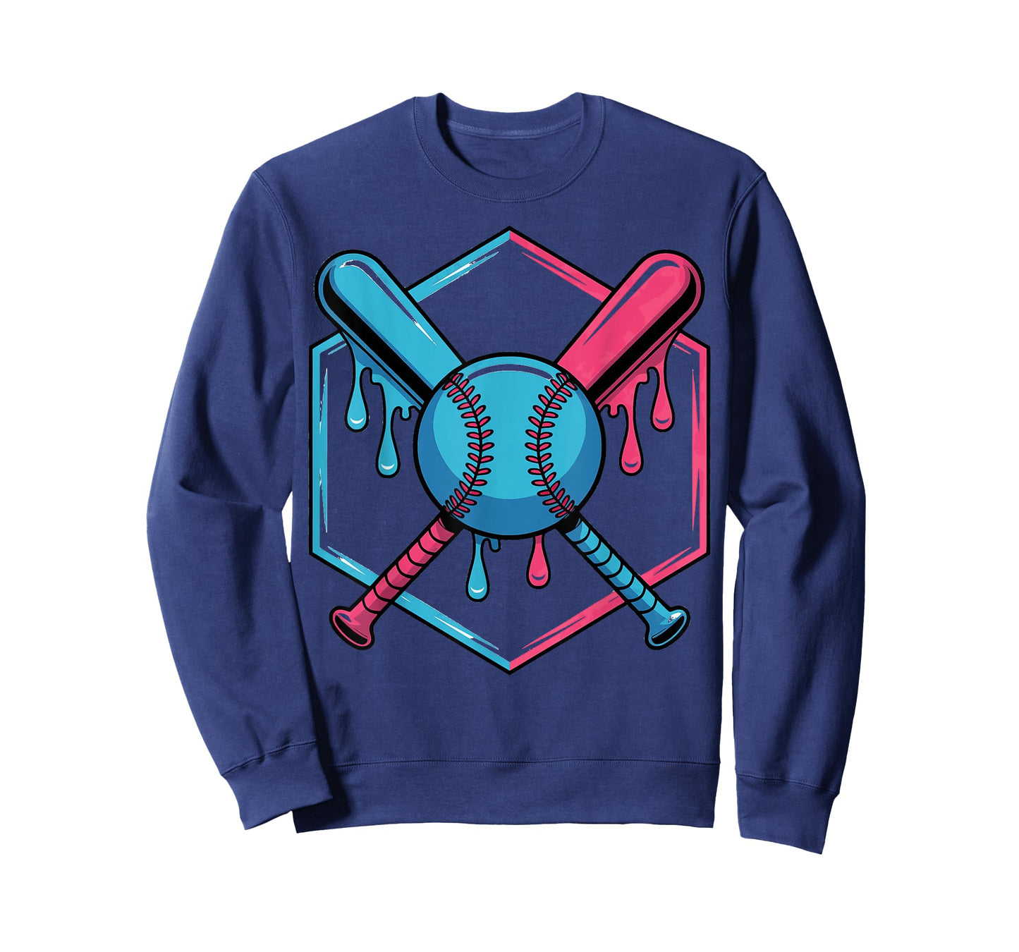 Baseball Drip For Boys Ice Cream Drip Youth Boys Baseball T-Shirt