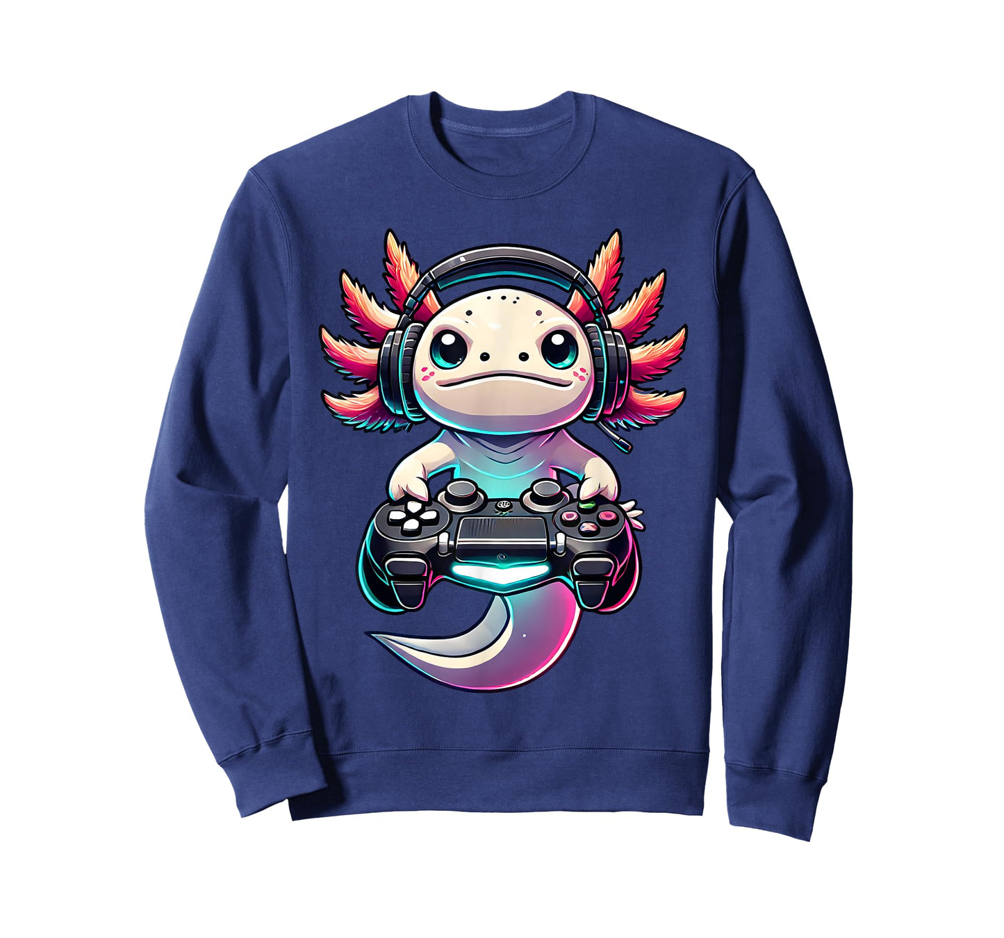 Funny Axolotl Retro Gamer Video Games Boys Girls Kids T-Shirt