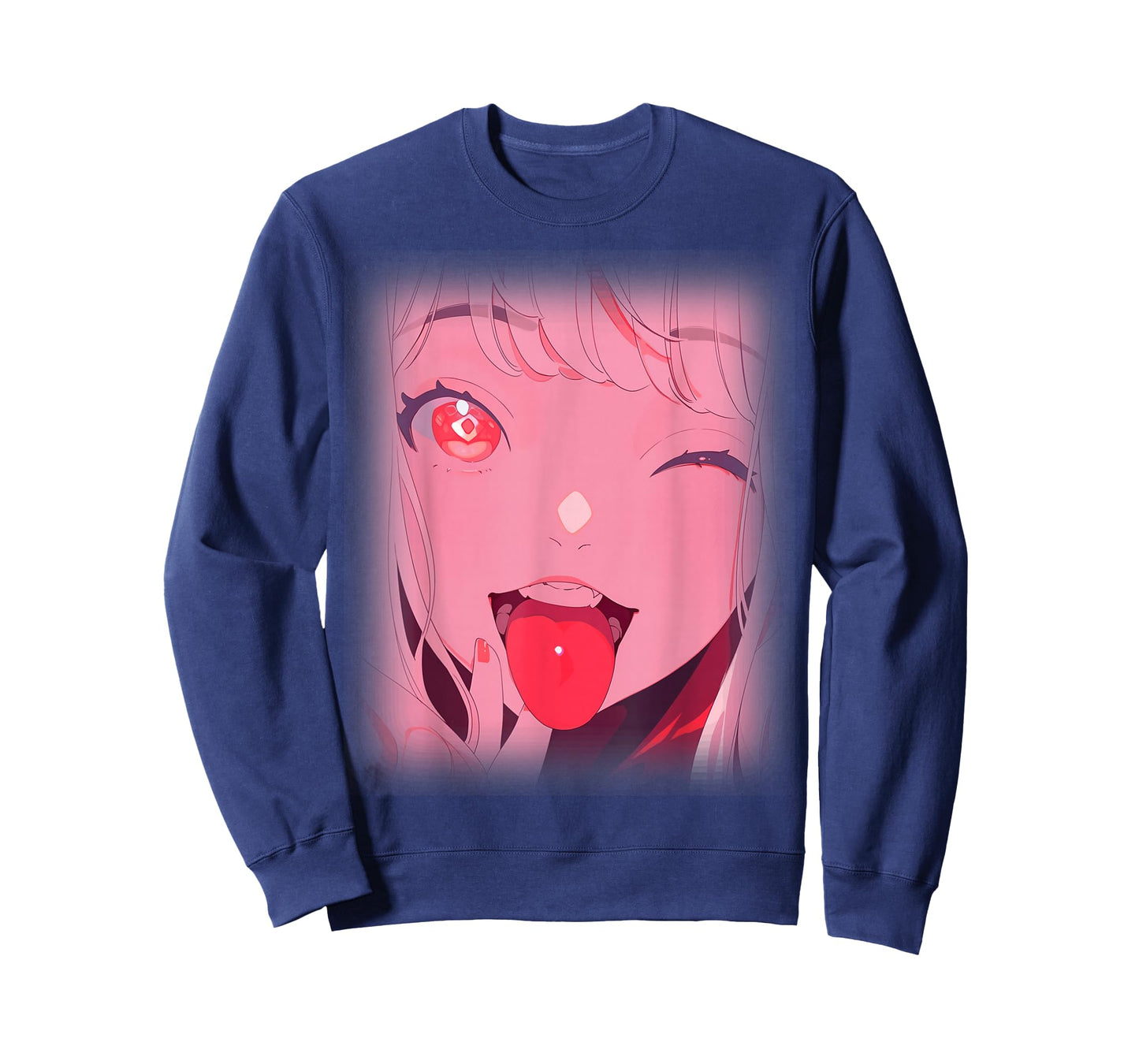 Anime Girl Tongue Out Waifu Japanese Aesthetic Kawaii Otaku T-Shirt