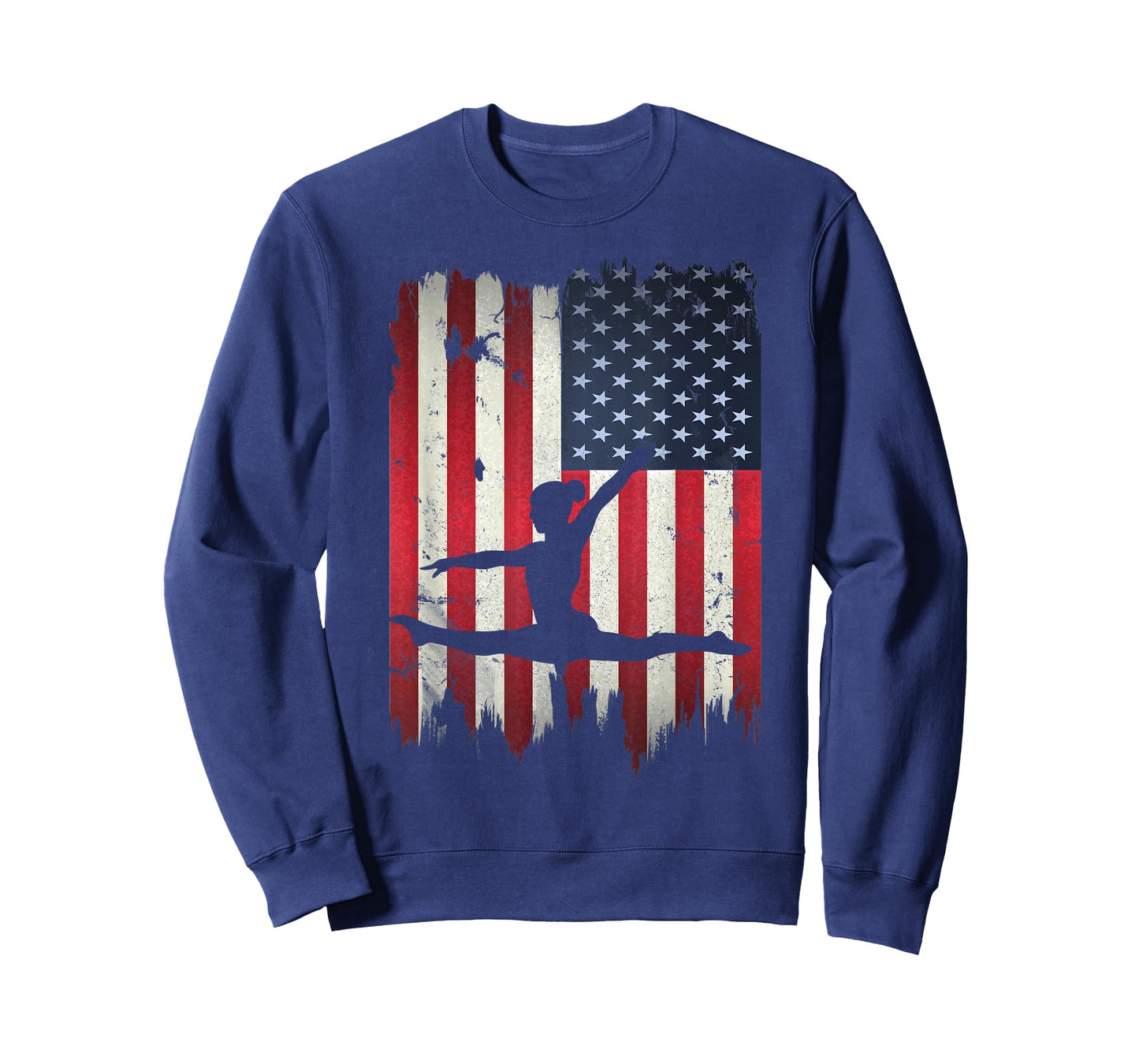 Gymnastics USA American Flag 4th of July Gymnast Patriotic T-Shirt