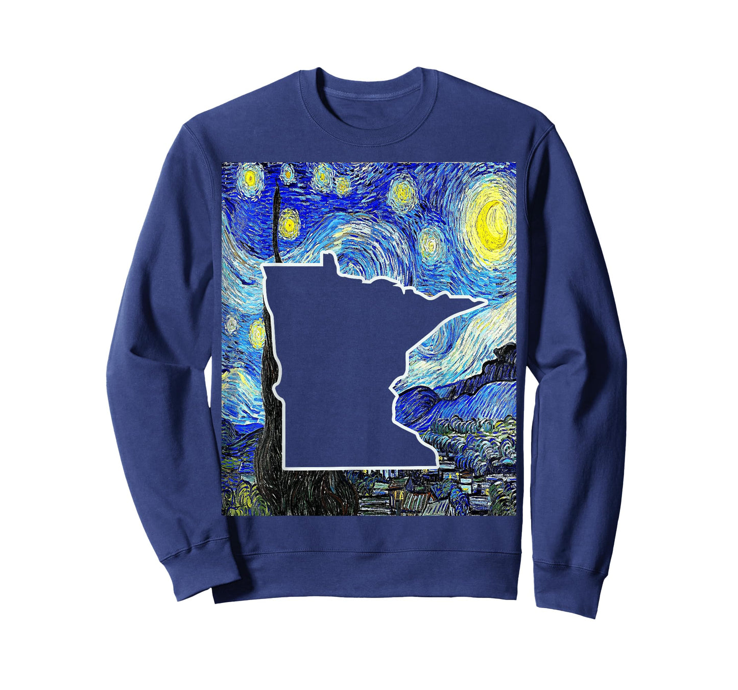 Minnesota State Starry Night Minnesota Map Minnesotan T-Shirt