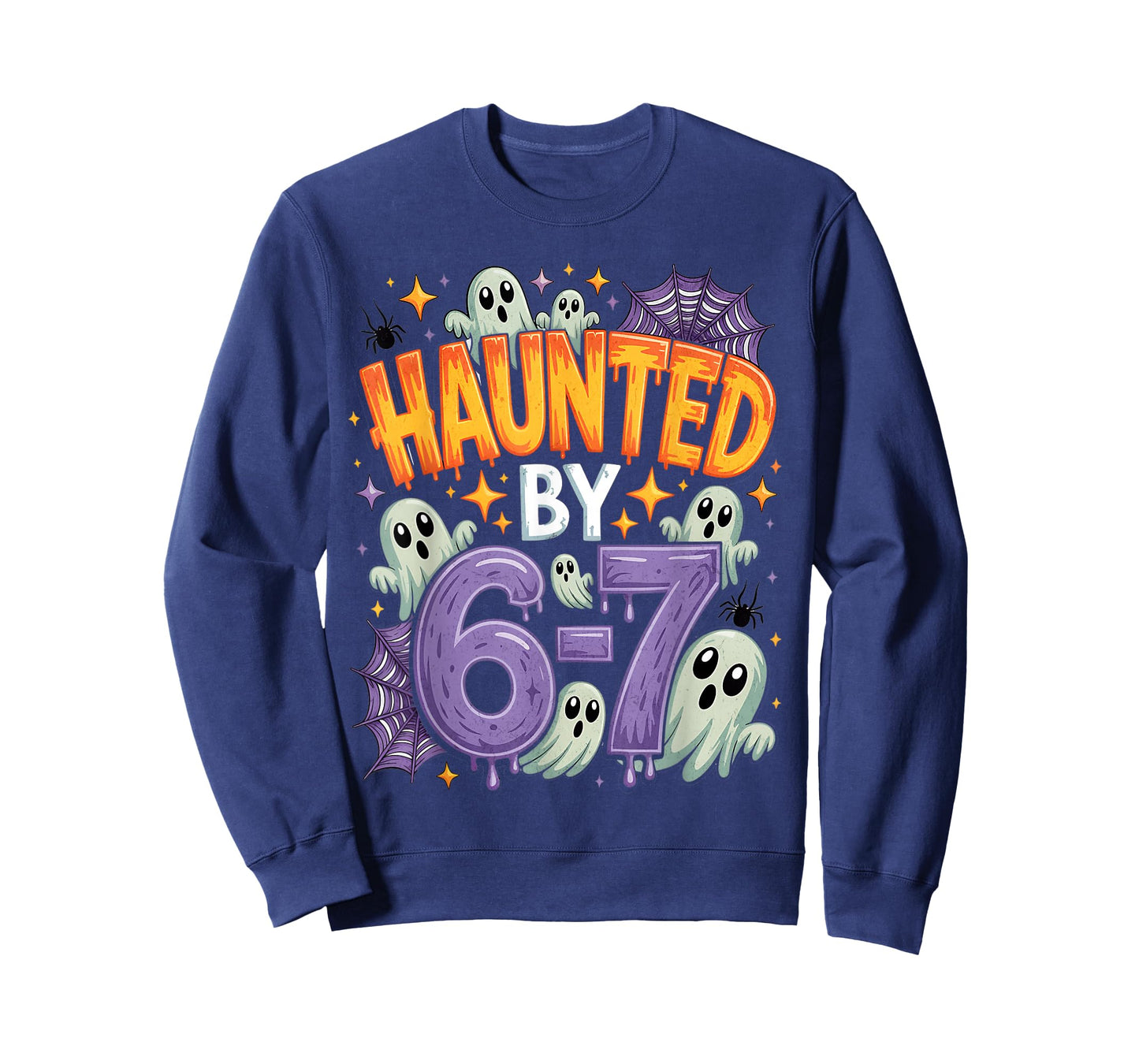 Haunted by 67 – Funny Ghost and Pumpkin Halloween Costume T-Shirt