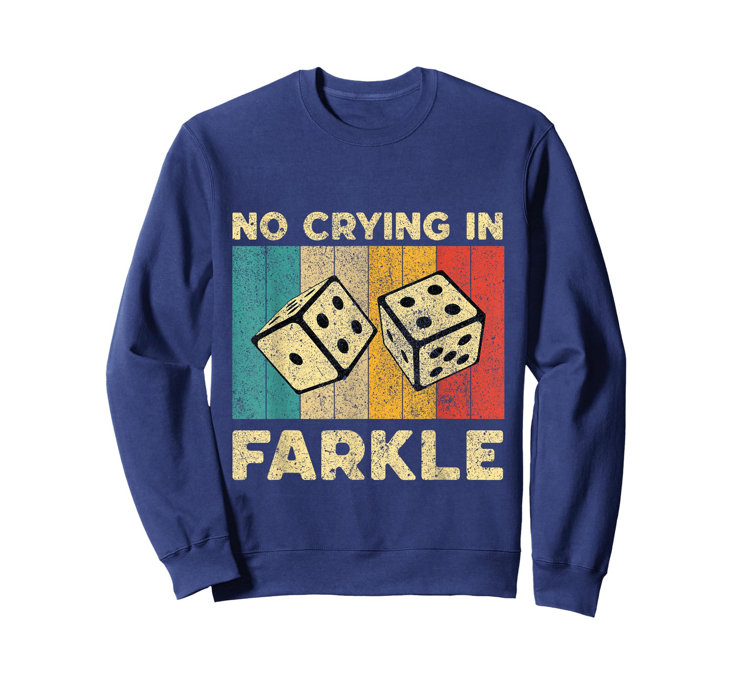 No Crying In Farkle Vintage Farkle Dice Game Mens Womens T-Shirt