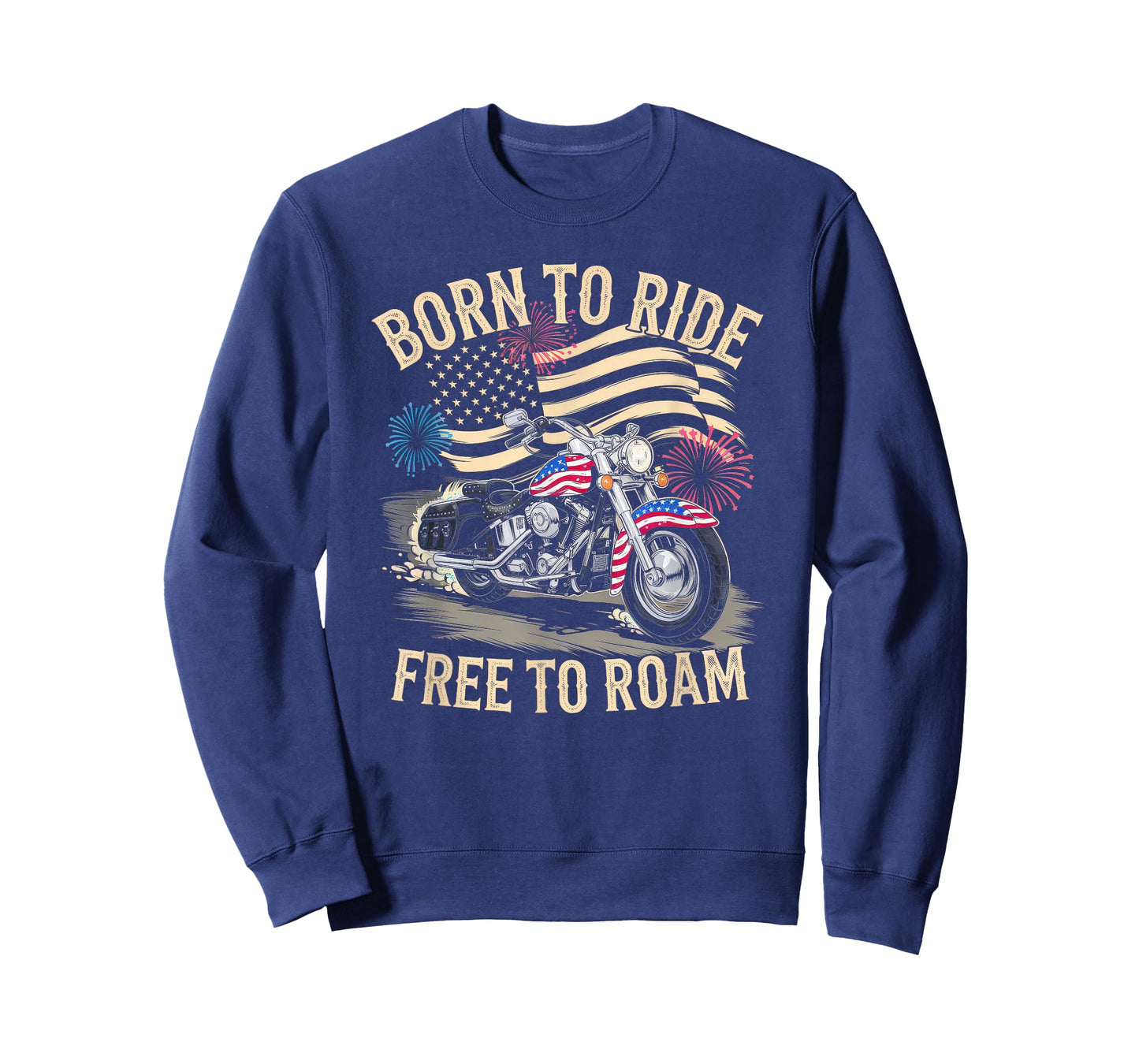 American Flag Motorcycle Tshirt USA Flag Biker Retro T-Shirt