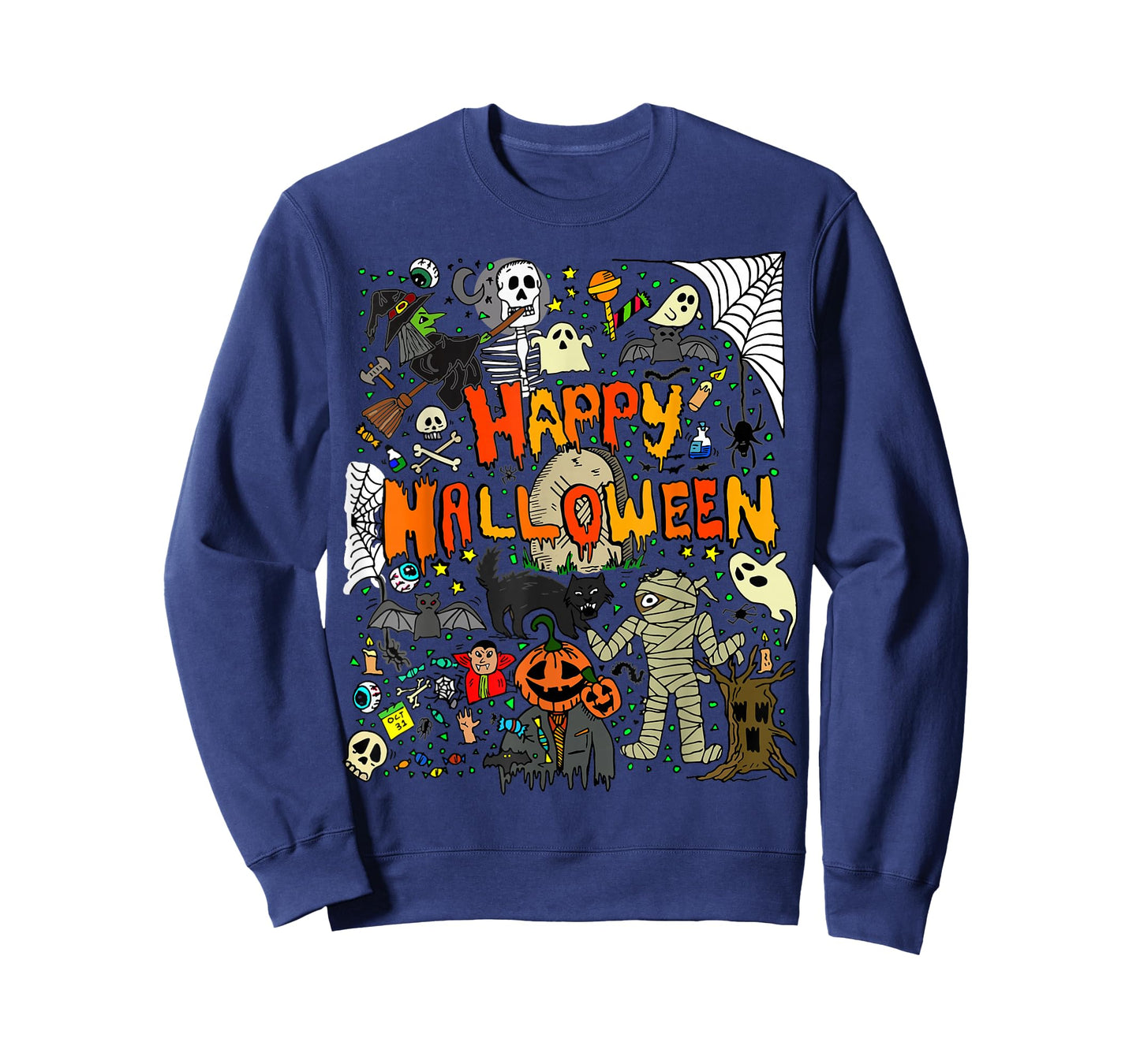 Happy Halloween Scary Retro Boys Girls Kids T-Shirt