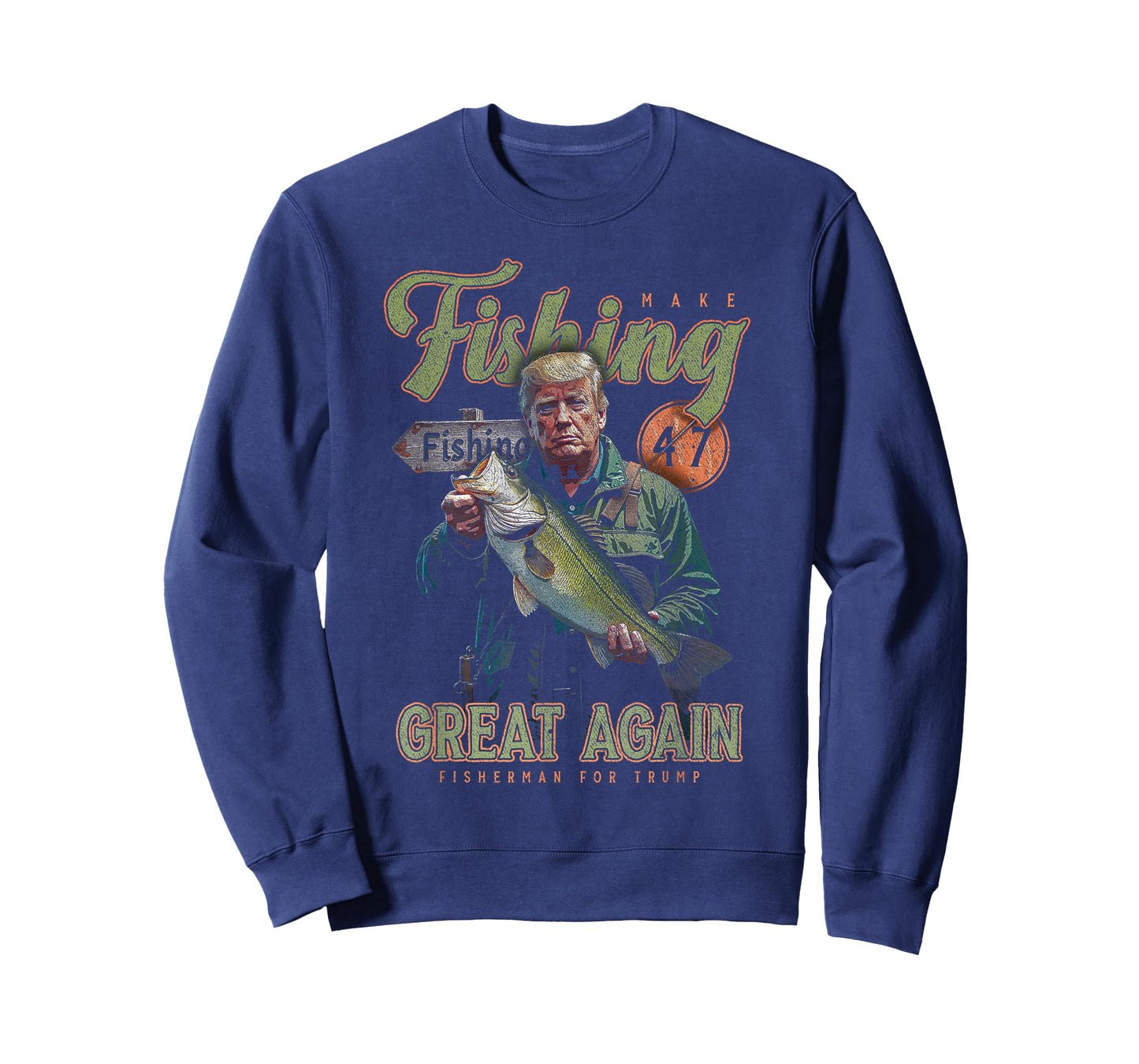 Make Fishing Great Again Funny Bass Fishing Donald Trump T-Shirt
