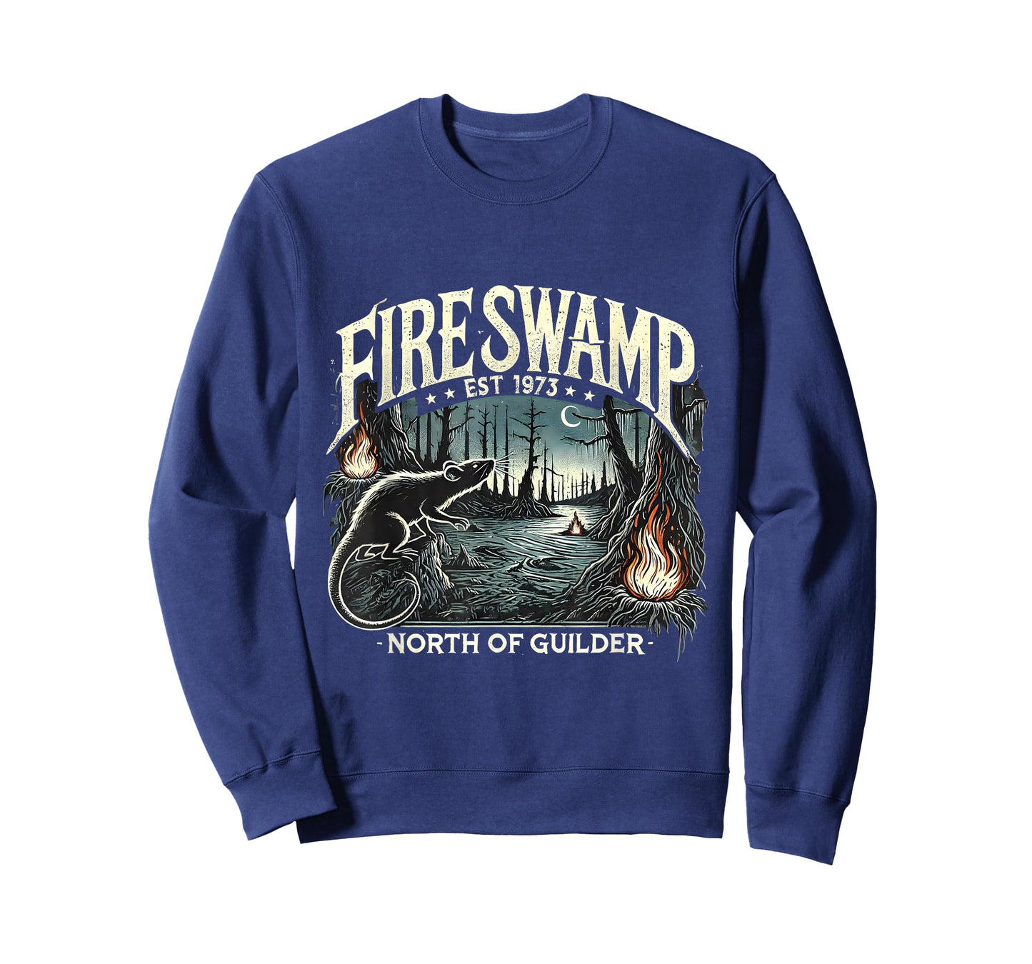 Fantasy Adventure Fire Swamp Retro Wilderness T-Shirt