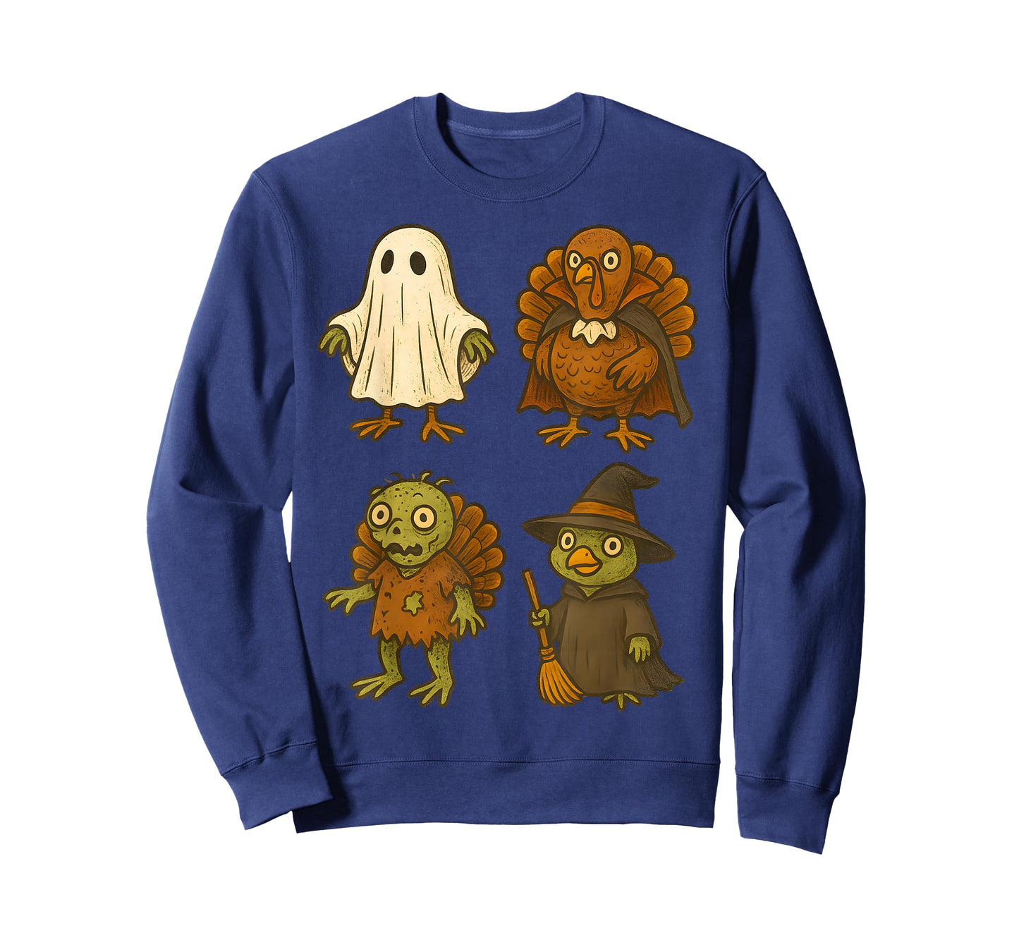 Turkey Ghost Witch Zombie Thanksgiving for Kids Boys Girls T-Shirt