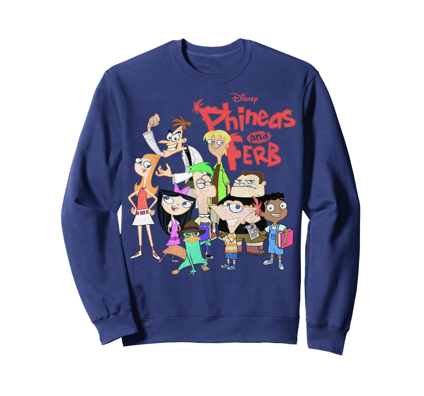 Disney Phineas and Ferb The Group Logo T-Shirt Small
