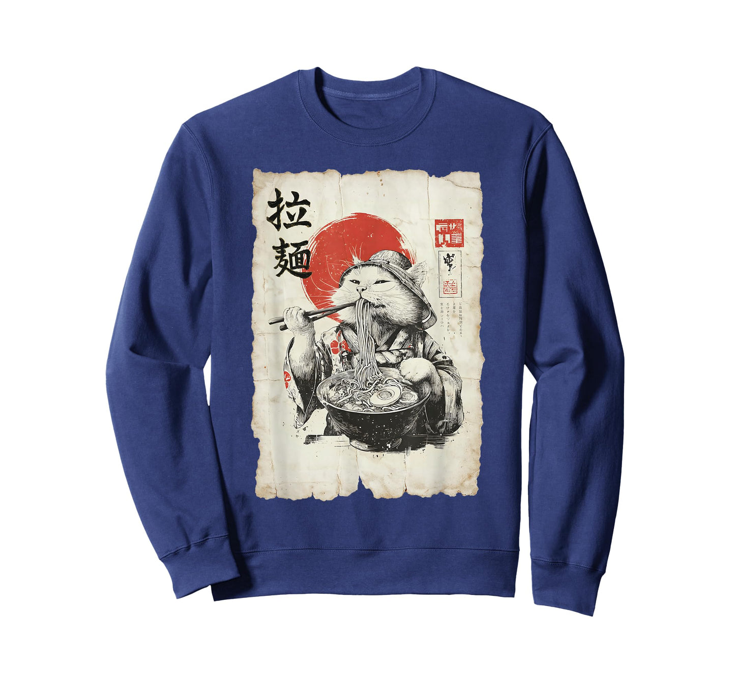 Ramen Cat Ukiyo-E Retro Japanese Noodle Lover T-Shirt