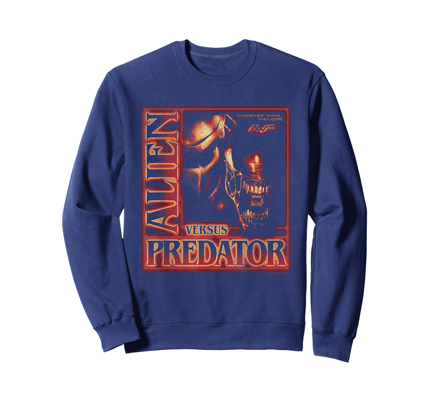 Alien Vs Predator Whoever Wins We Lose Vintage Chest Poster T-Shirt