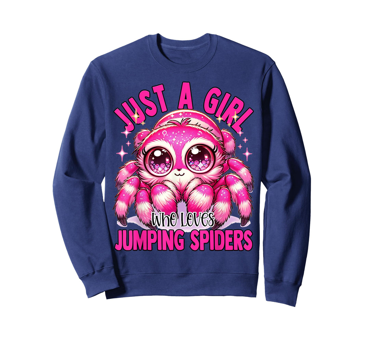 Just a Girl Who Loves Jumping Spiders Kids Pink Salticidae T-Shirt