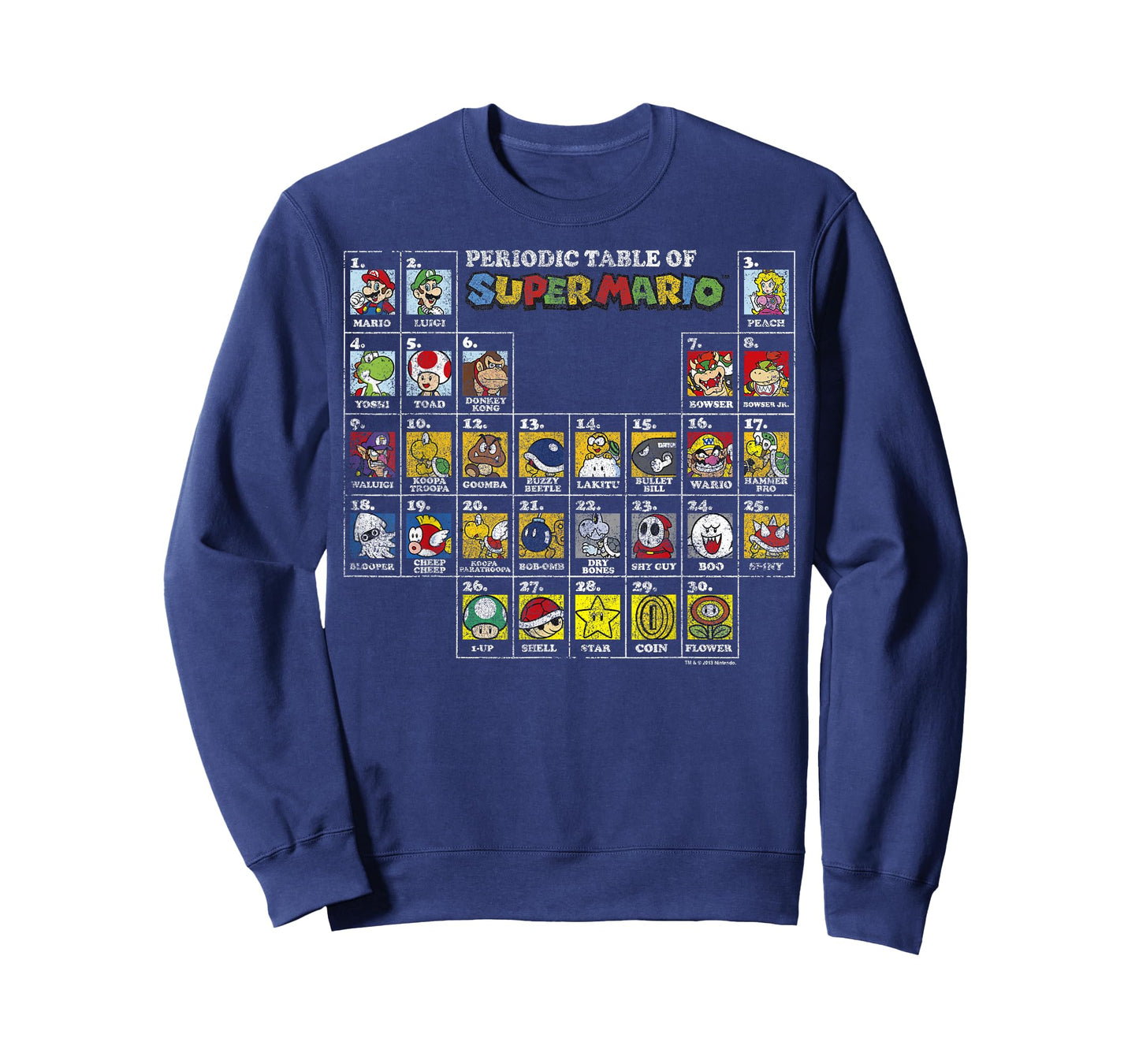 Nintendo Super Mario Periodic Table Graphic T-Shirt T-Shirt