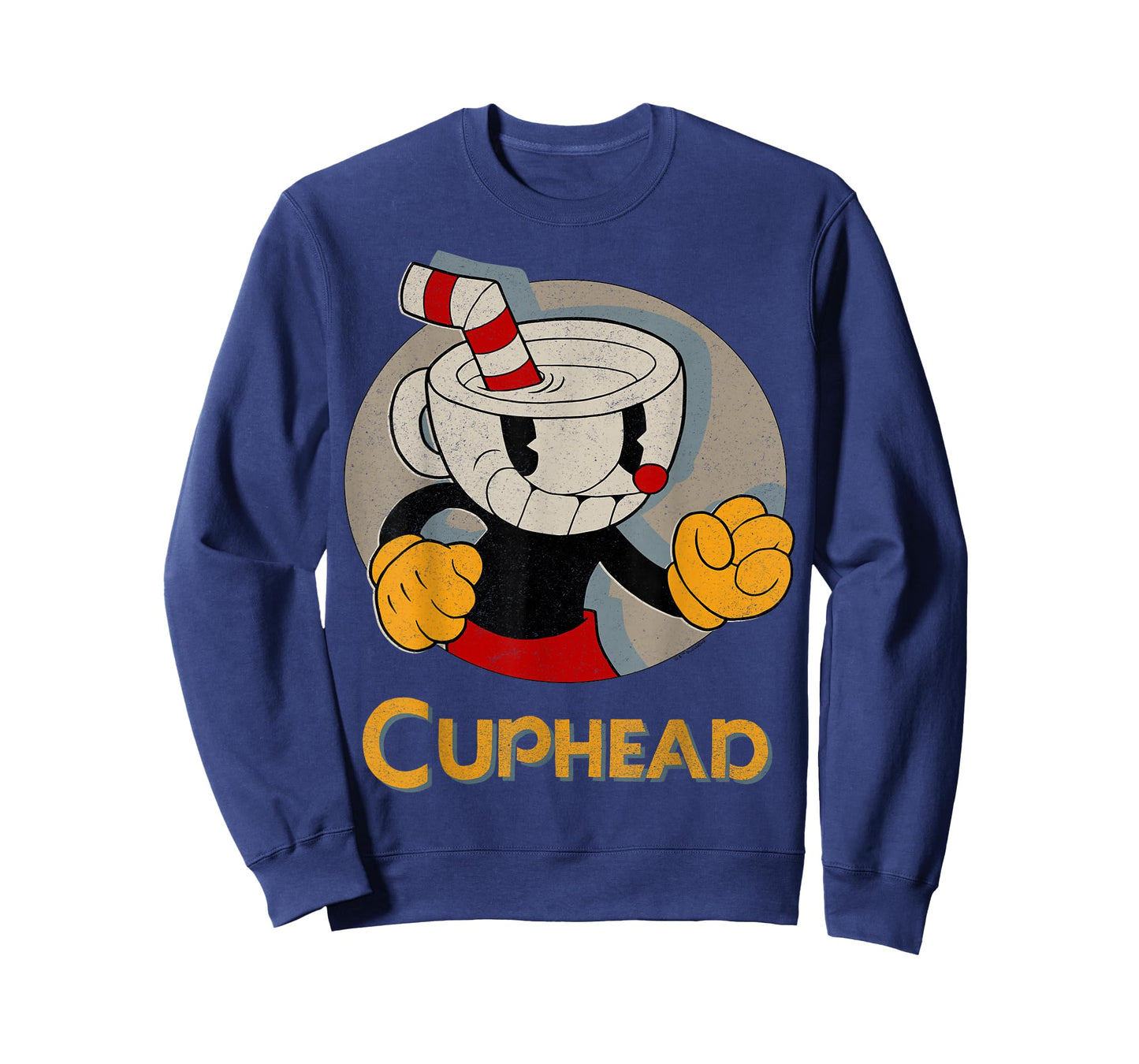 Cuphead Circle Shadow Profile Vintage T-Shirt