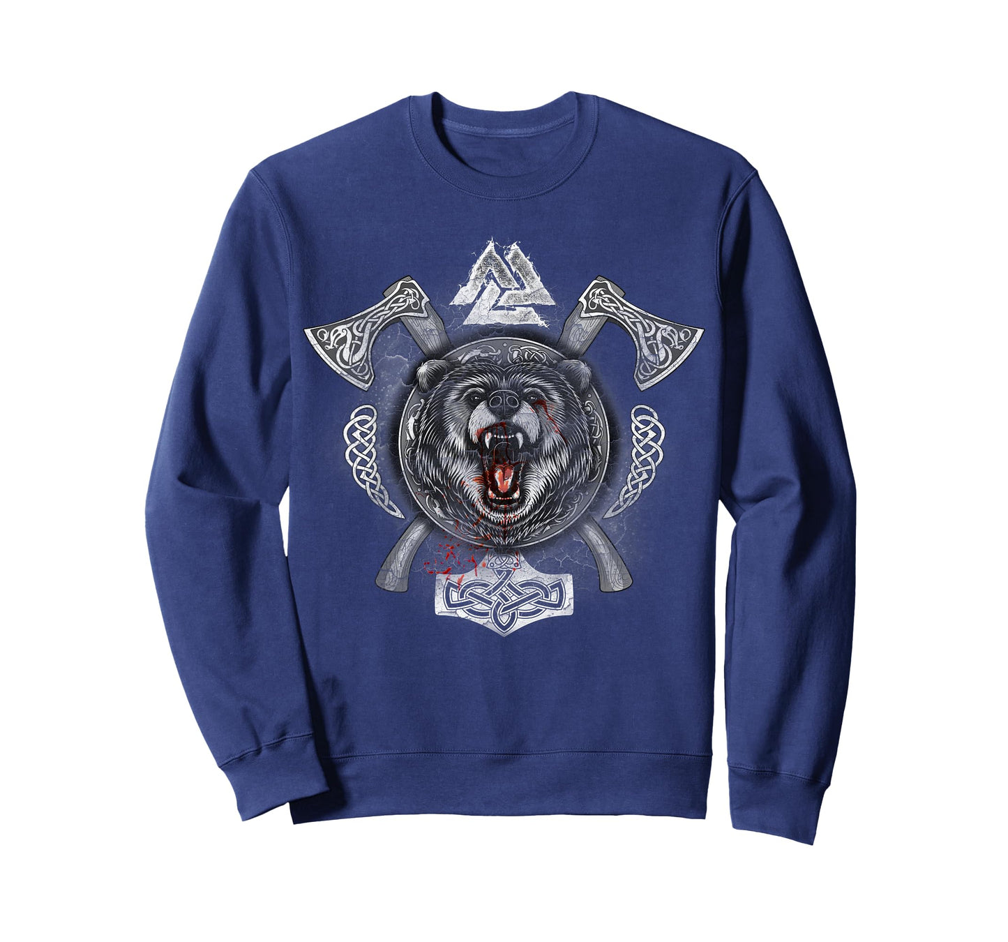 Viking Shirt with Axes Mjolnir Bear Valknut T-Shirt