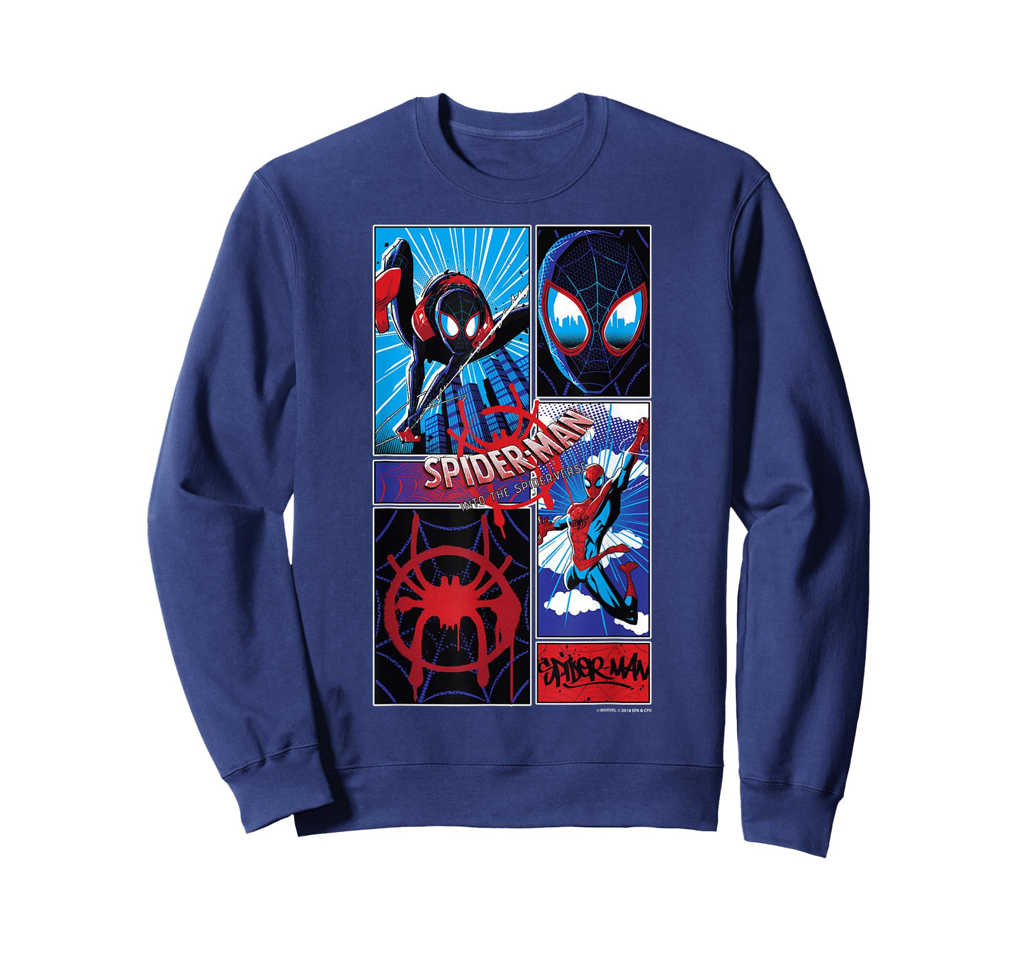 Marvel Spider-Man Spiderverse Miles & Peter Graphic T-Shirt T-Shirt Small