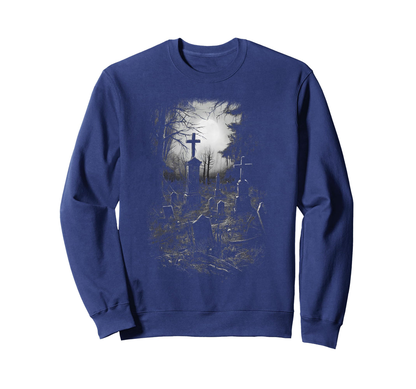 Cemetery Gothic Gravestone Halloween Ghost Dark T-Shirt