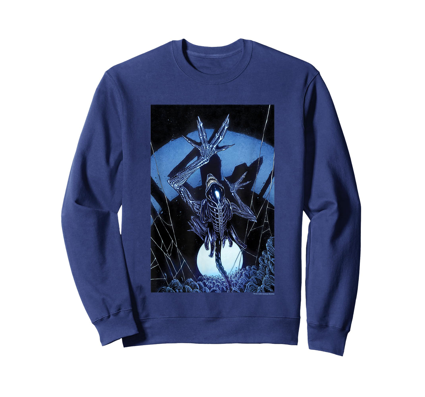 Aliens Iconic Dangerous Xenomorph Web Eggs Big Chest Poster T-Shirt