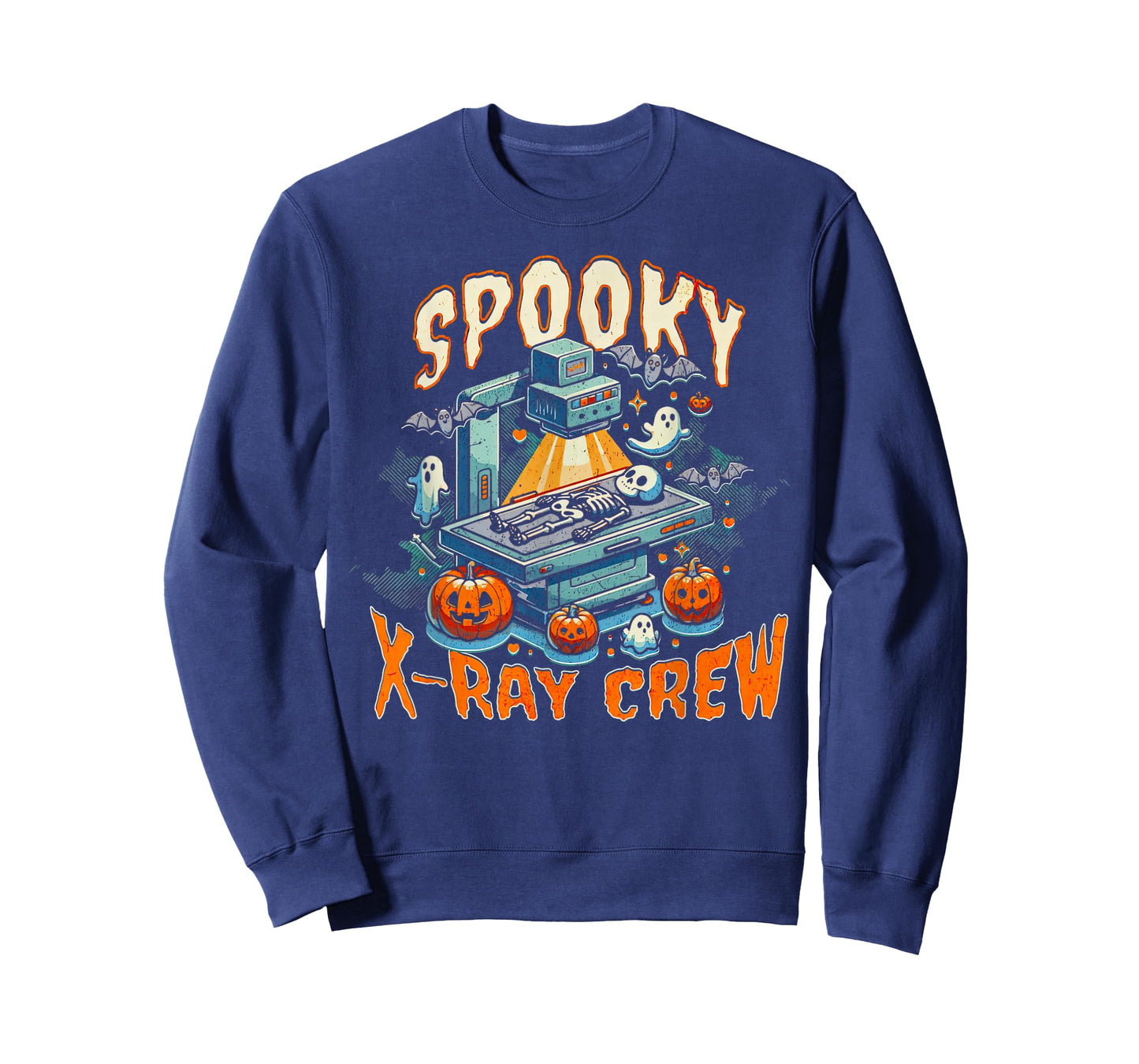 Spooky X-ray Crew Skeleton Ghost Halloween Radiology Tech T-Shirt