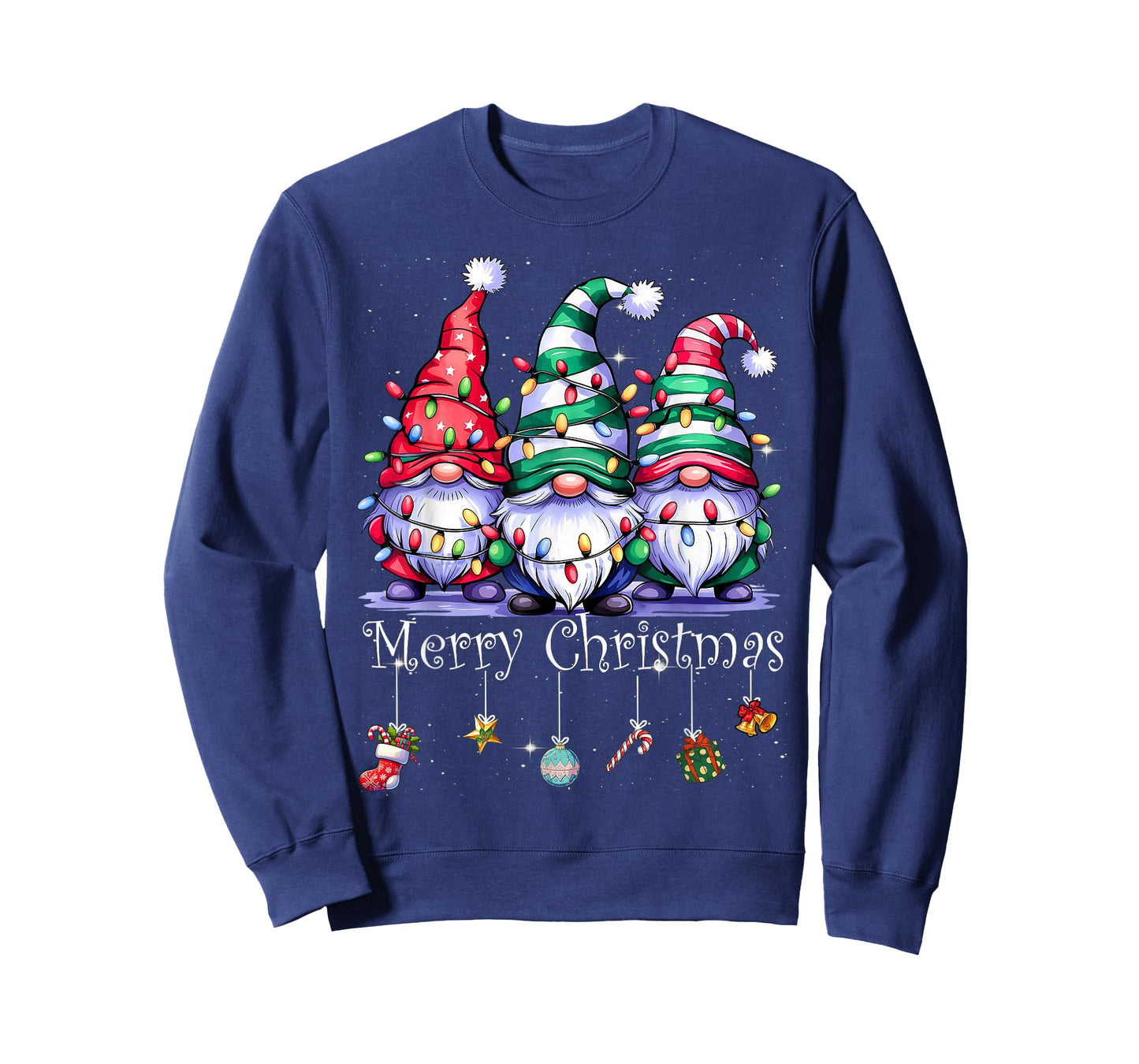 Cute Gnomes Merry Christmas Light Family Gnome Xmas Matching T-Shirt