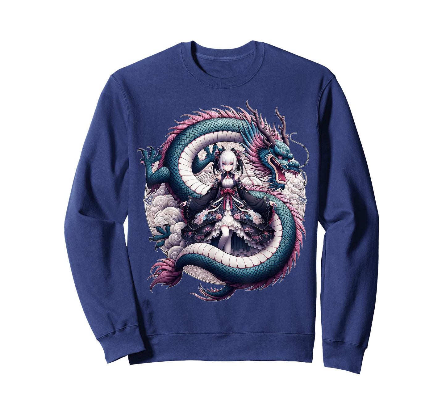 Anime Girl Gothic Waifu Japanese Kawaii Pastel Otaku Dragon T-Shirt