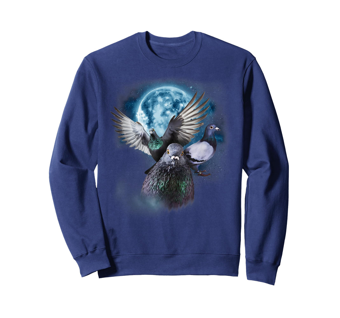 Funny Pigeon Shirt - Funny Pigeons Howling at the Moon T-Shirt