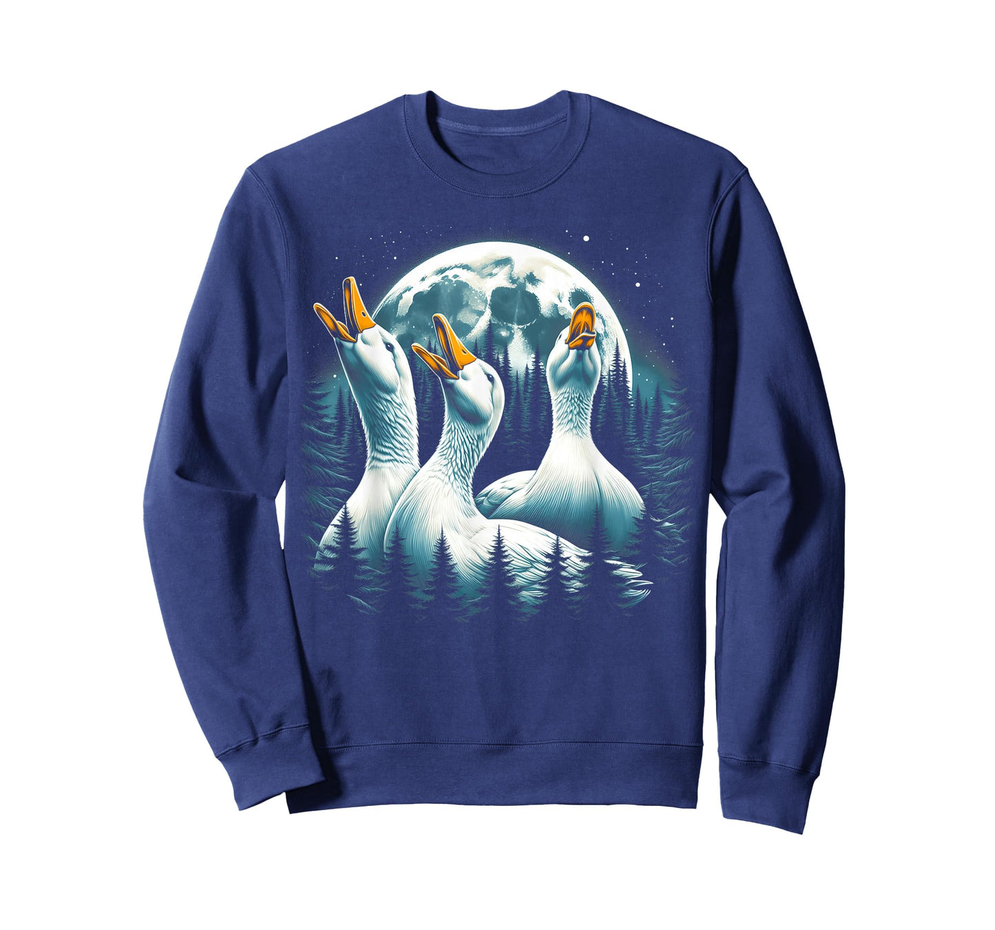 3 Ducks Howling At The Moon Wolf Animal T-Shirt