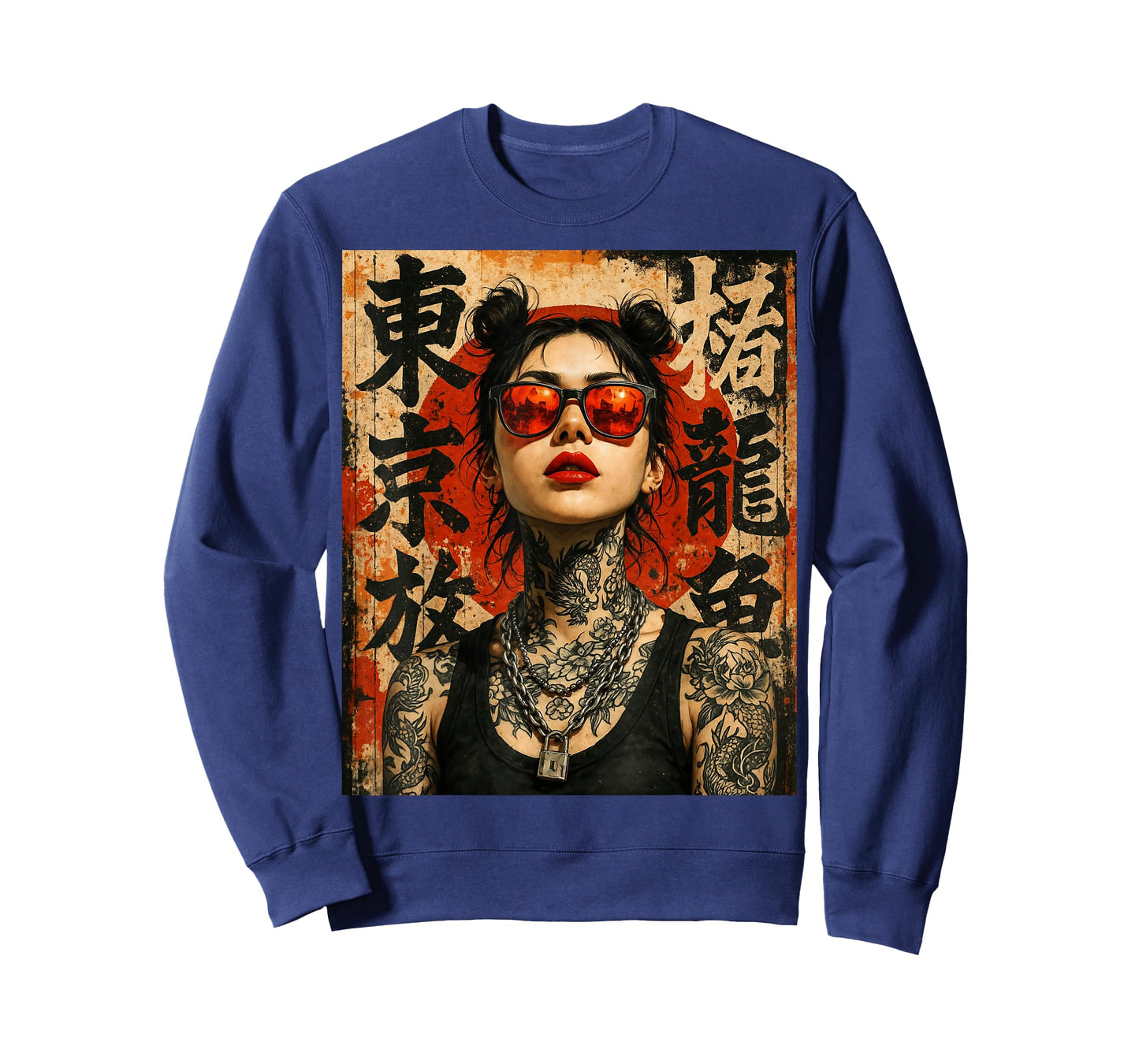 Anime Kawaii Japanese Samurai Geisha Tattoo K-Pop Y2K Manga T-Shirt