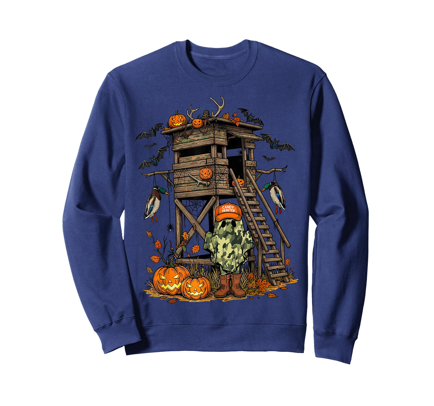 Candy Hunter Camo Ghost Boys Halloween Deer Duck Hunting T-Shirt